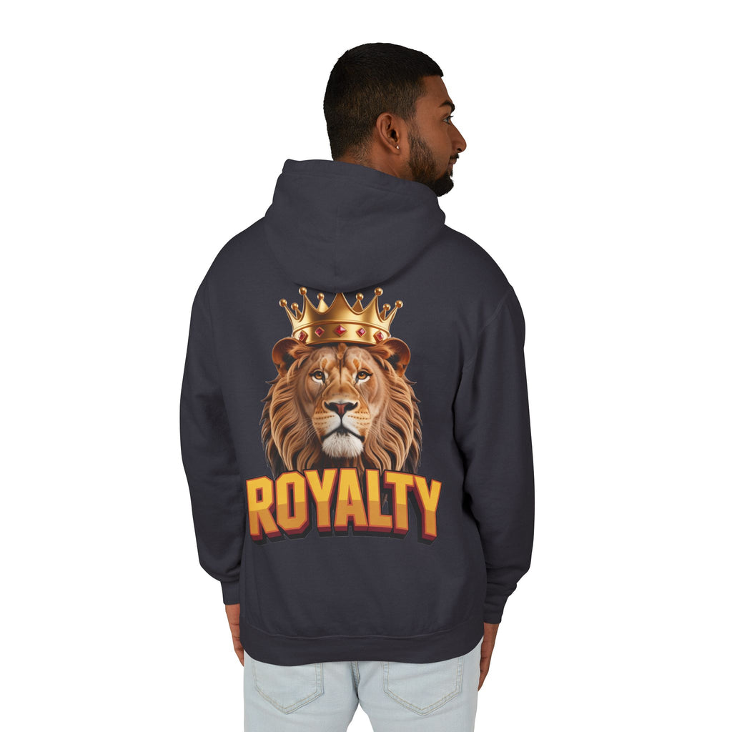 Royalty Lion Hooded Sweatshirt, Unisex Lightweight Pullover, King of the Jungle Sweatshirt, Animal Lover Gift, Cool Casual Wear