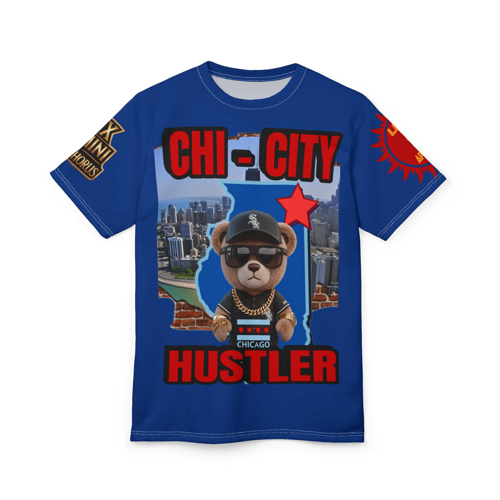 Chi-City Hustler Cut & Sew Tee — LD&P Apparel Blue