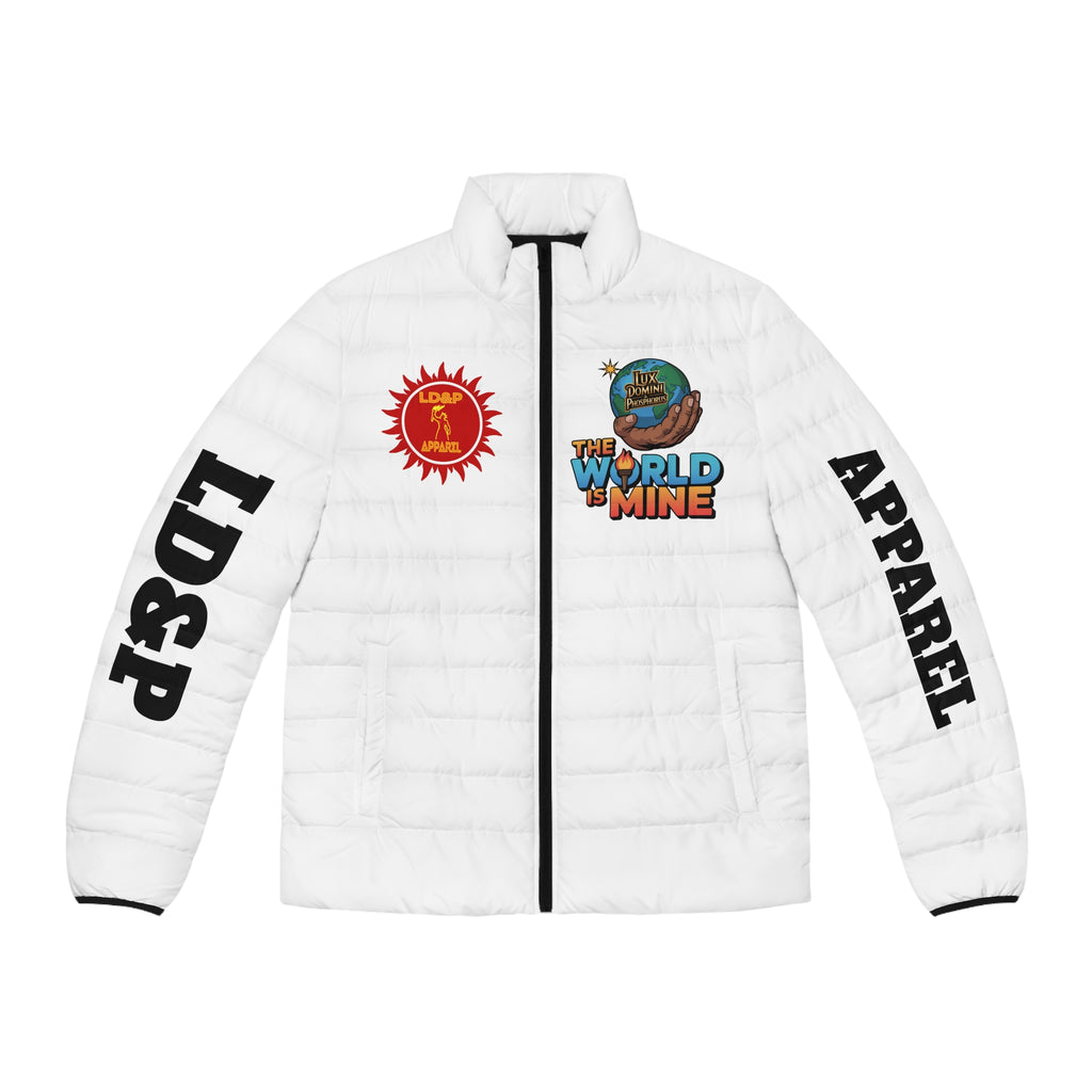 White Puffer Jacket - The World Is Mine LD&P Apparel Design