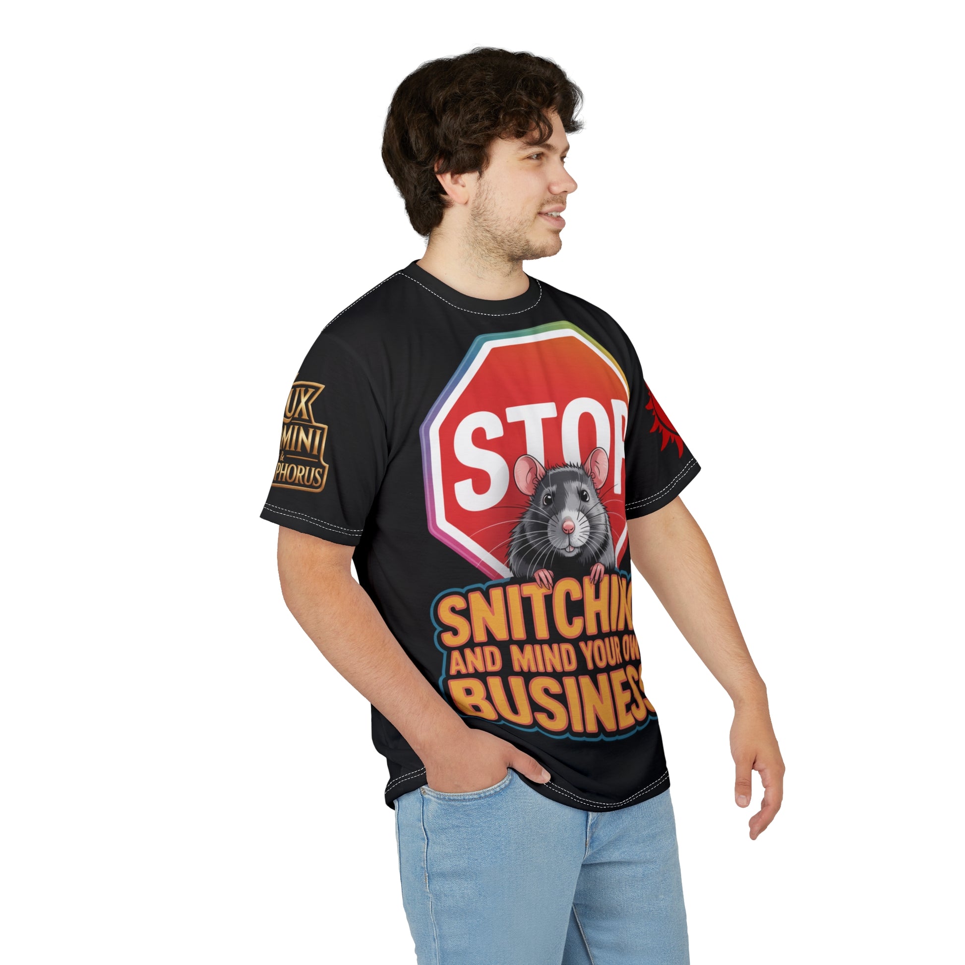 Stop Snitching Print Unisex Cut & Sew Tee