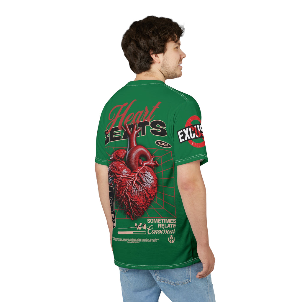 Heart Beats LD&P Apparel Design Graphic Green