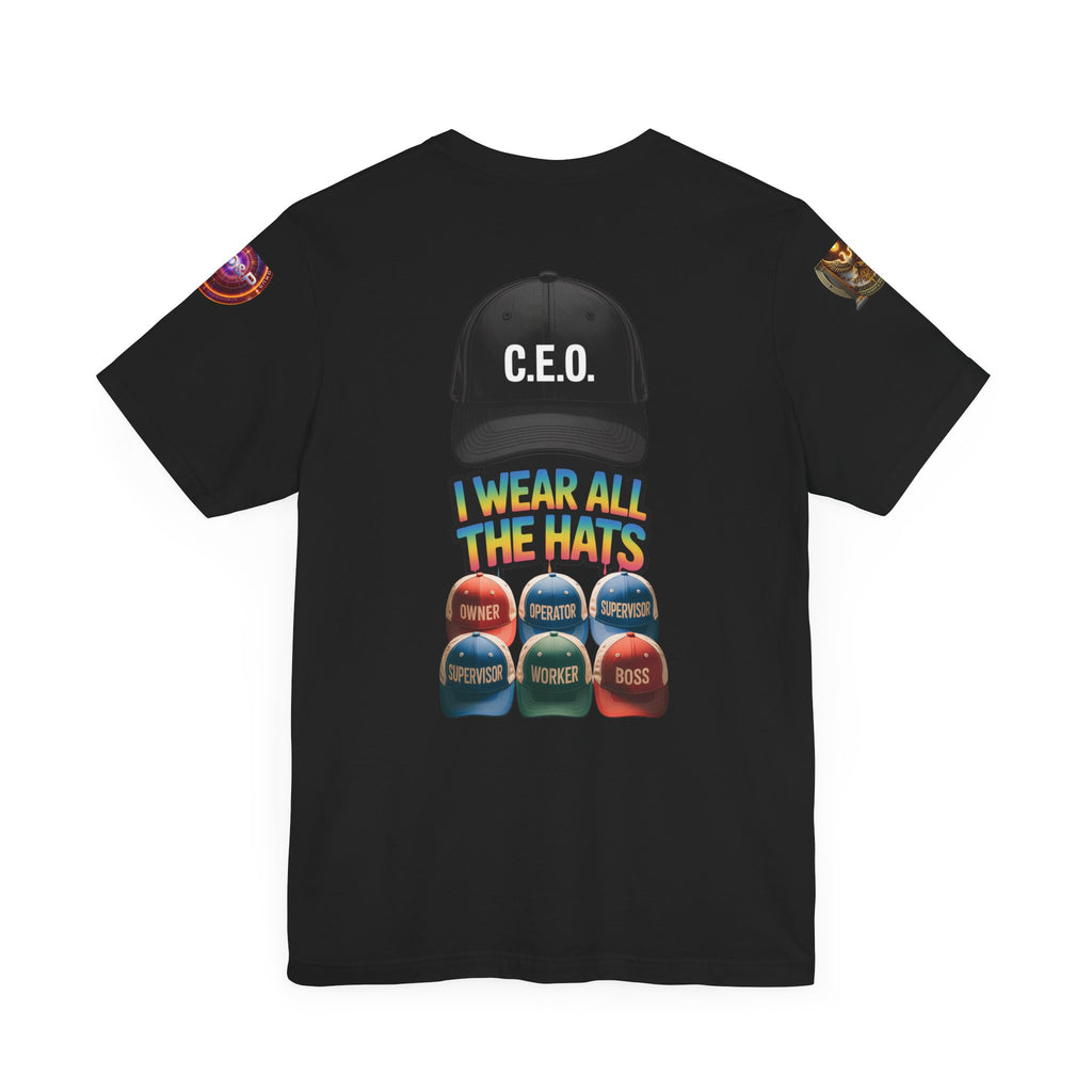 Entrepreneur Hat Unisex Tee - I Wear All The Hats Design