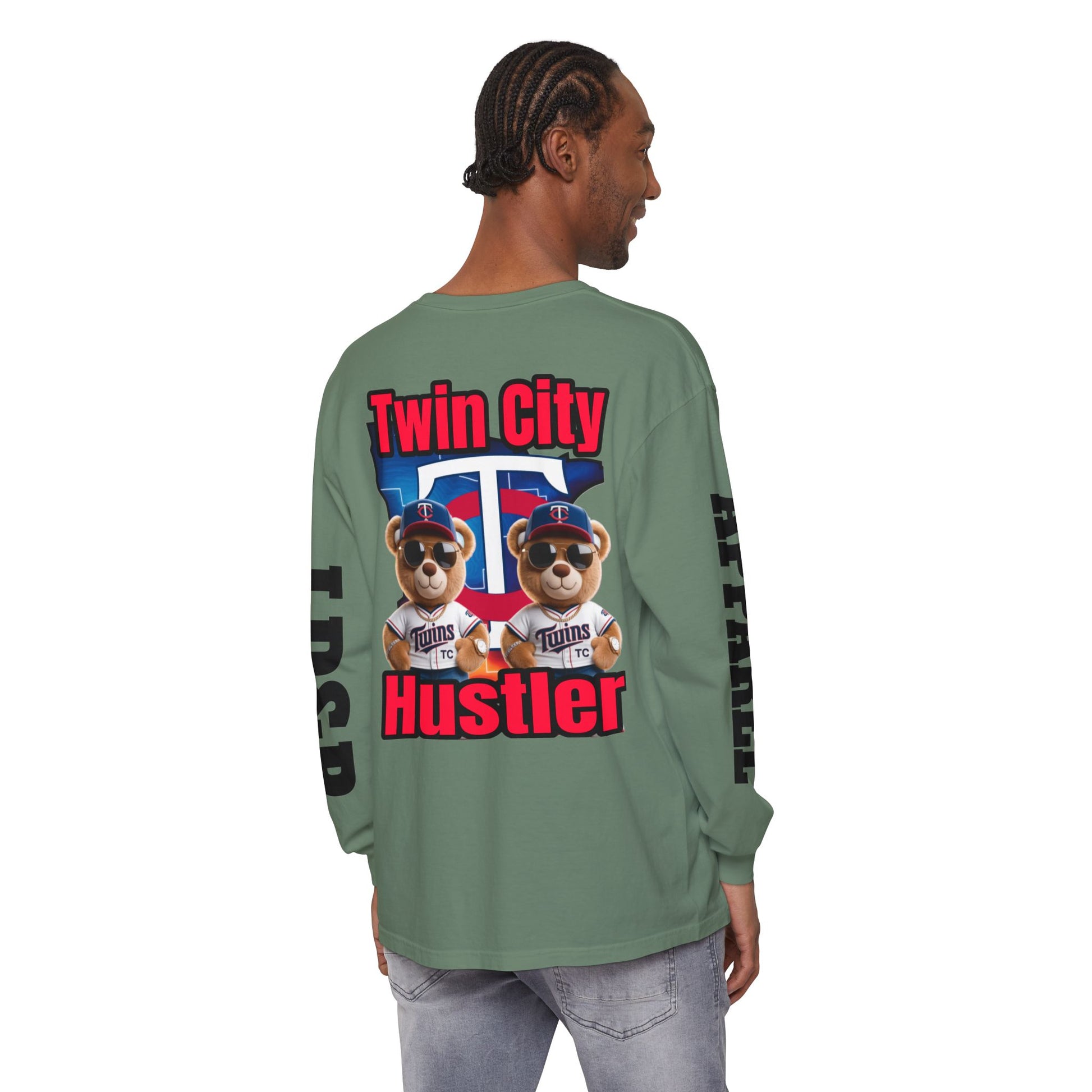 Twin City HUSTLER Long Sleeve T-Shirt - Bad Temper Design
