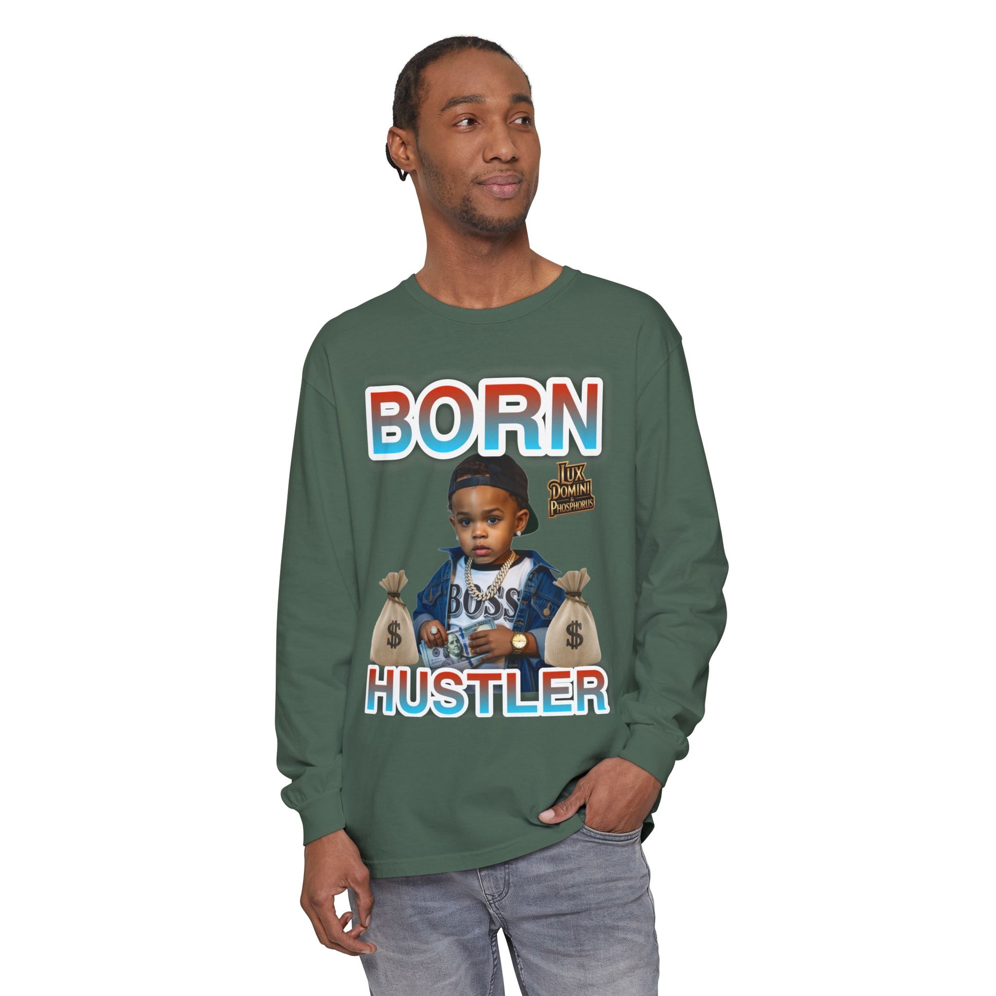Long Sleeve T-Shirt Born Hustler Apparel