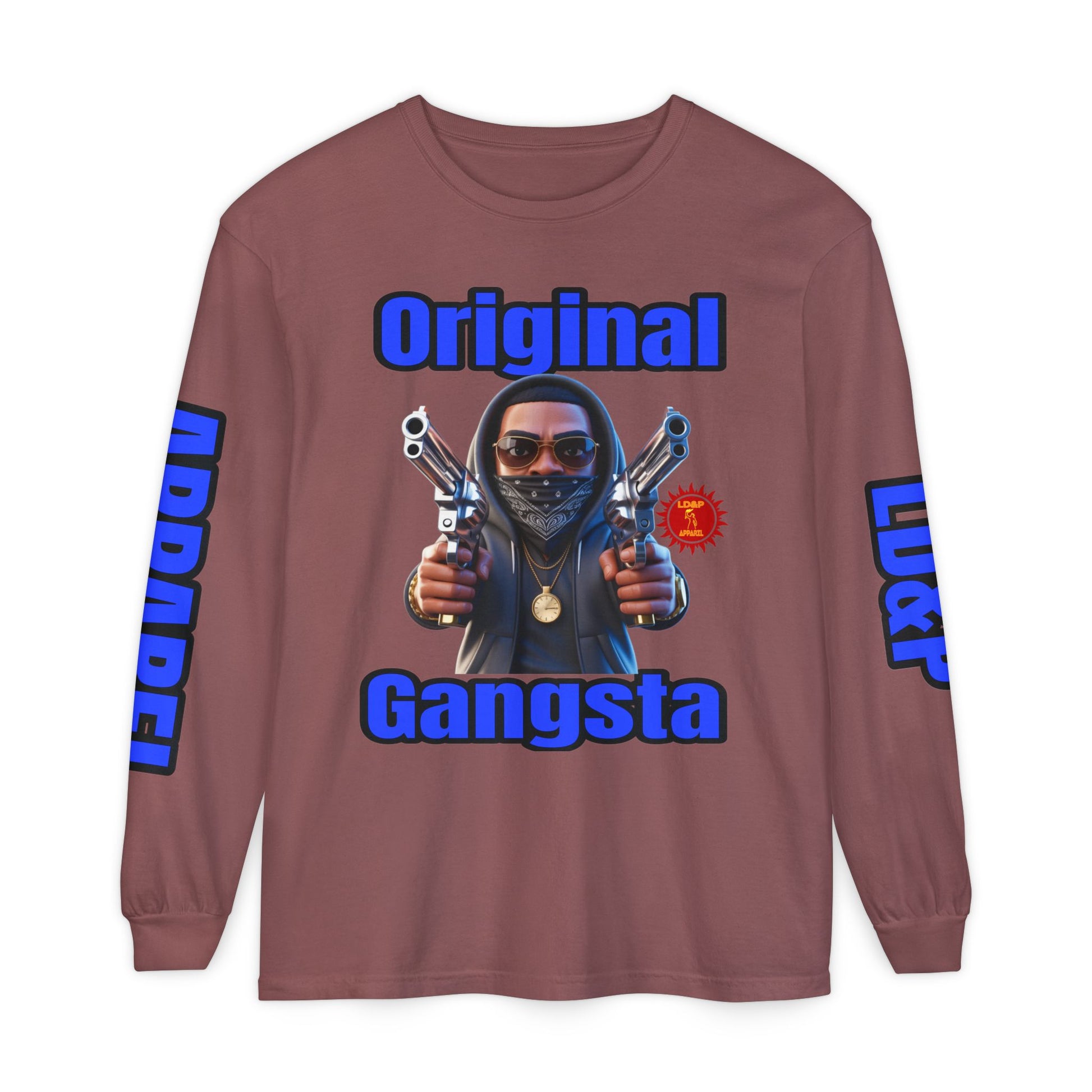 Long Sleeve T-Shirt Original Gangsta LD&amp;P Apparel Design