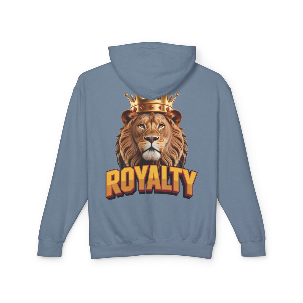 Royalty Lion Hooded Sweatshirt, Unisex Lightweight Pullover, King of the Jungle Sweatshirt, Animal Lover Gift, Cool Casual Wear