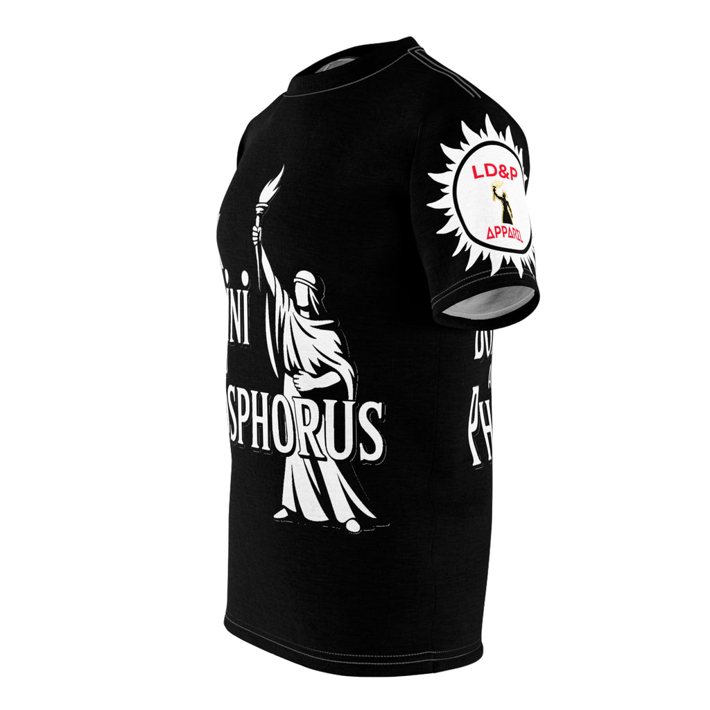 Black and white  of Unisex Tee - Lux Domini and Phosphorus LD&P Apparel Design