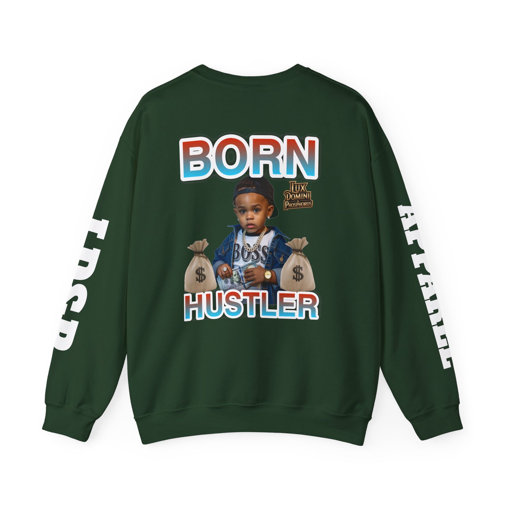 Crewneck Sweatshirt - Born Hustler LD&P Apparel