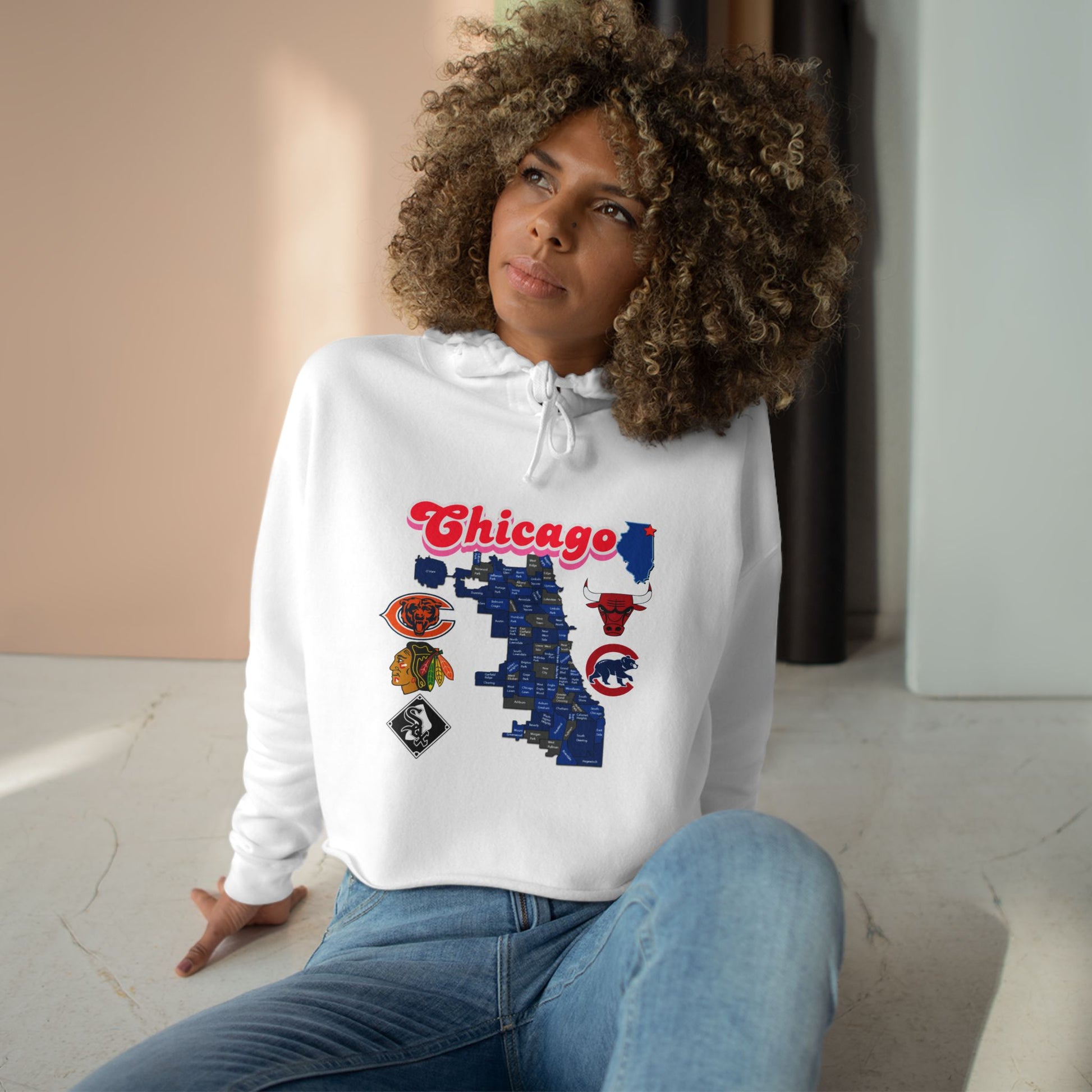 Chicago Crop Hoodie