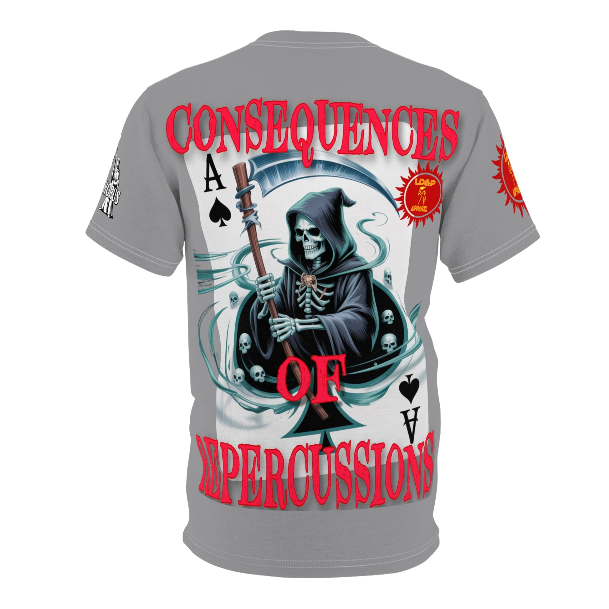 Consequences of Repercussions Graphic Shirt LD&P APPAREL Grey