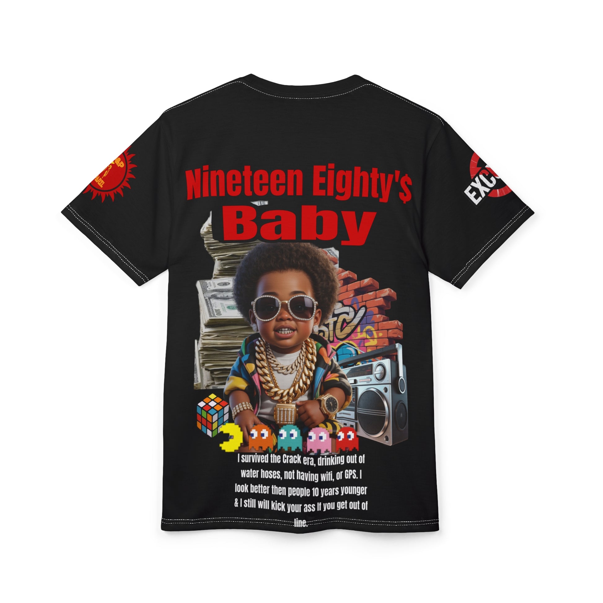 Nineteen Eighty's Baby Graphic Tee LD&P APPAREL Black