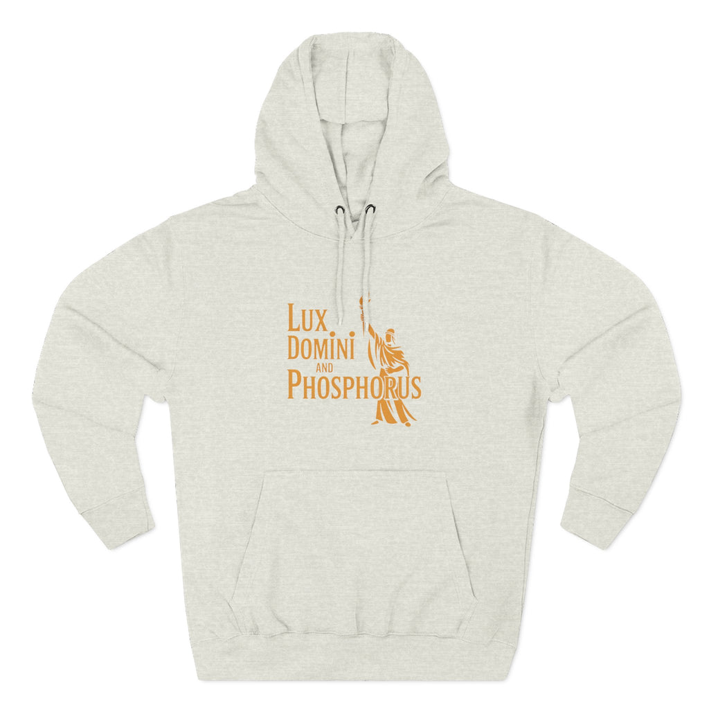 Fleece Hoodie Lux Domini and Phosphorus Apparel Design