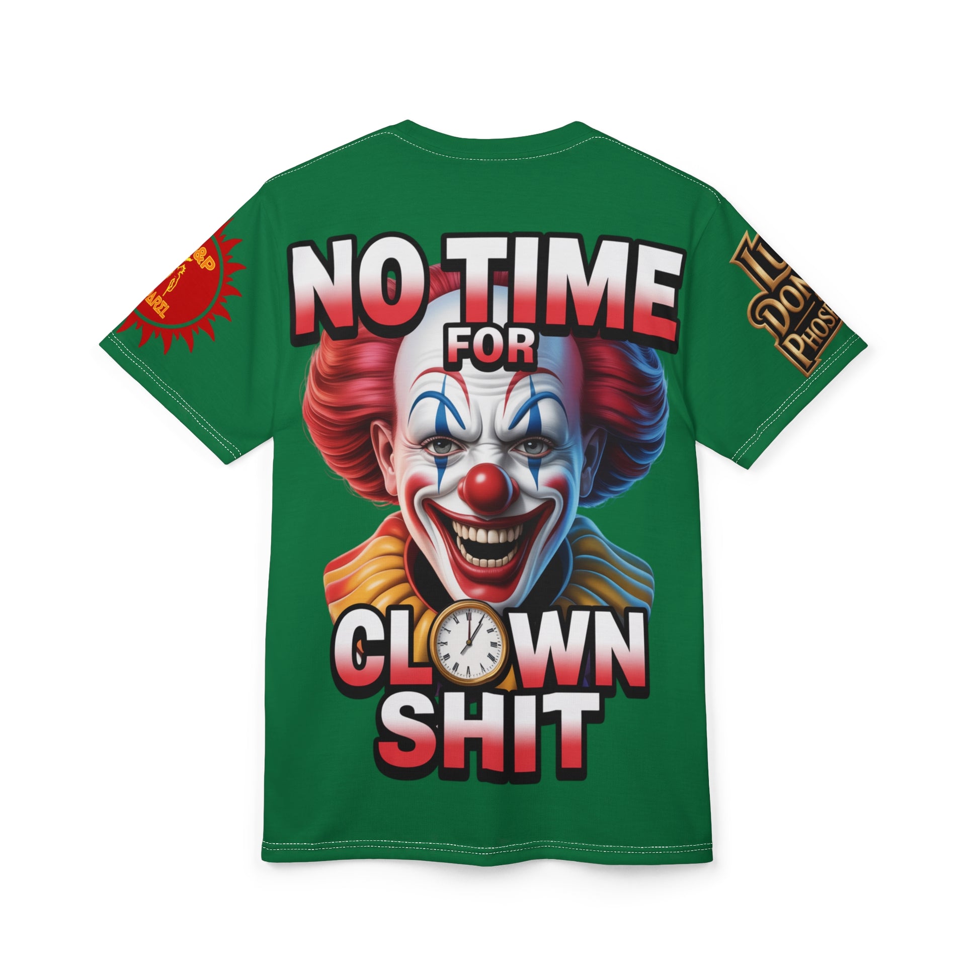 T-Shirt No Time For Clowns Unisex green