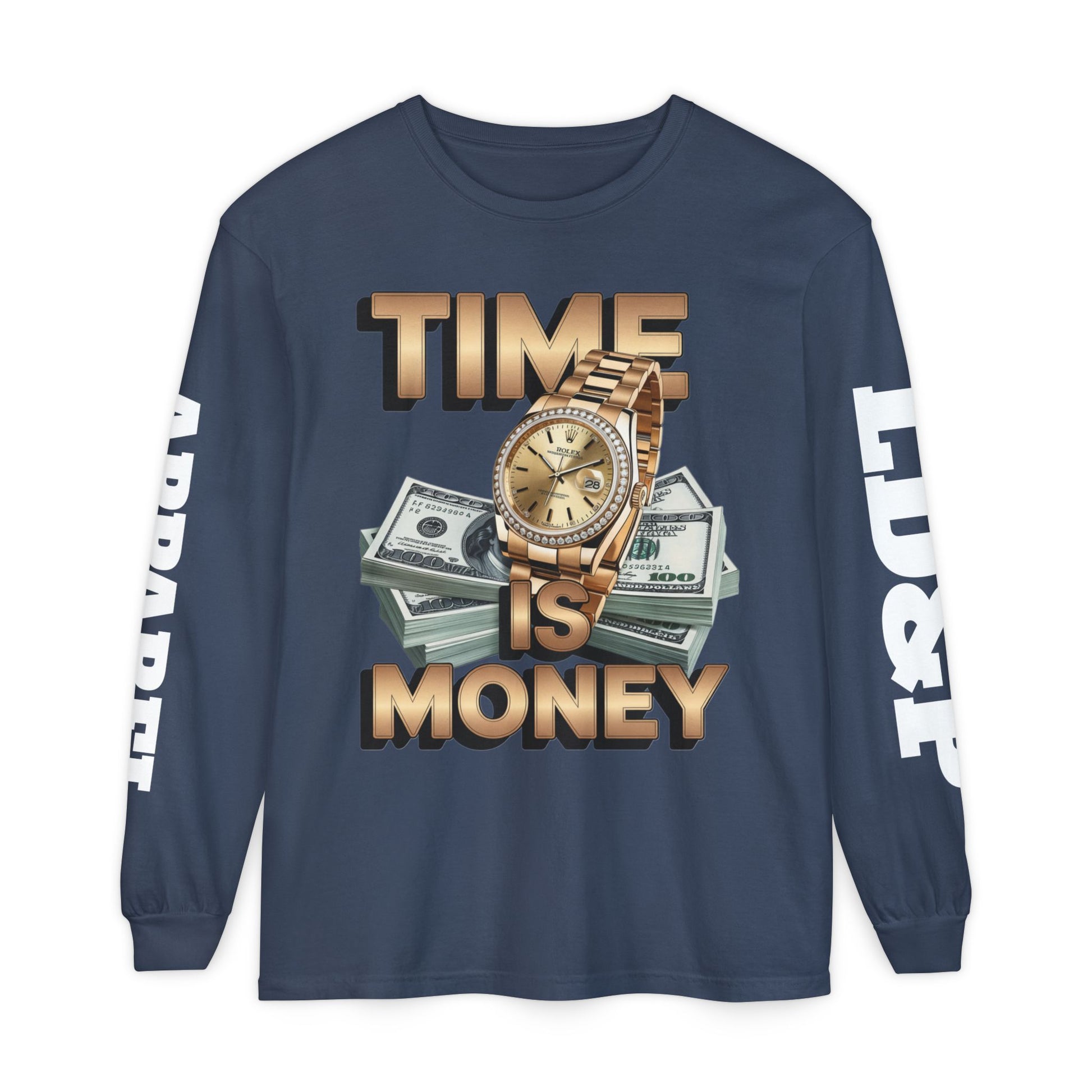 Long Sleeve T-Shirt Time is MONEY Design