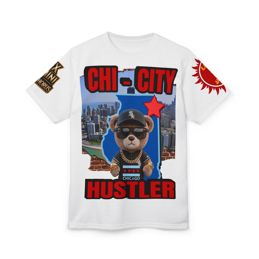 Chi-City Hustler Cut & Sew Tee — LD&P Apparel white