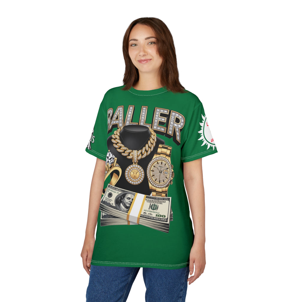 Baller  Unisex Tee - LD&P Apparel Design green