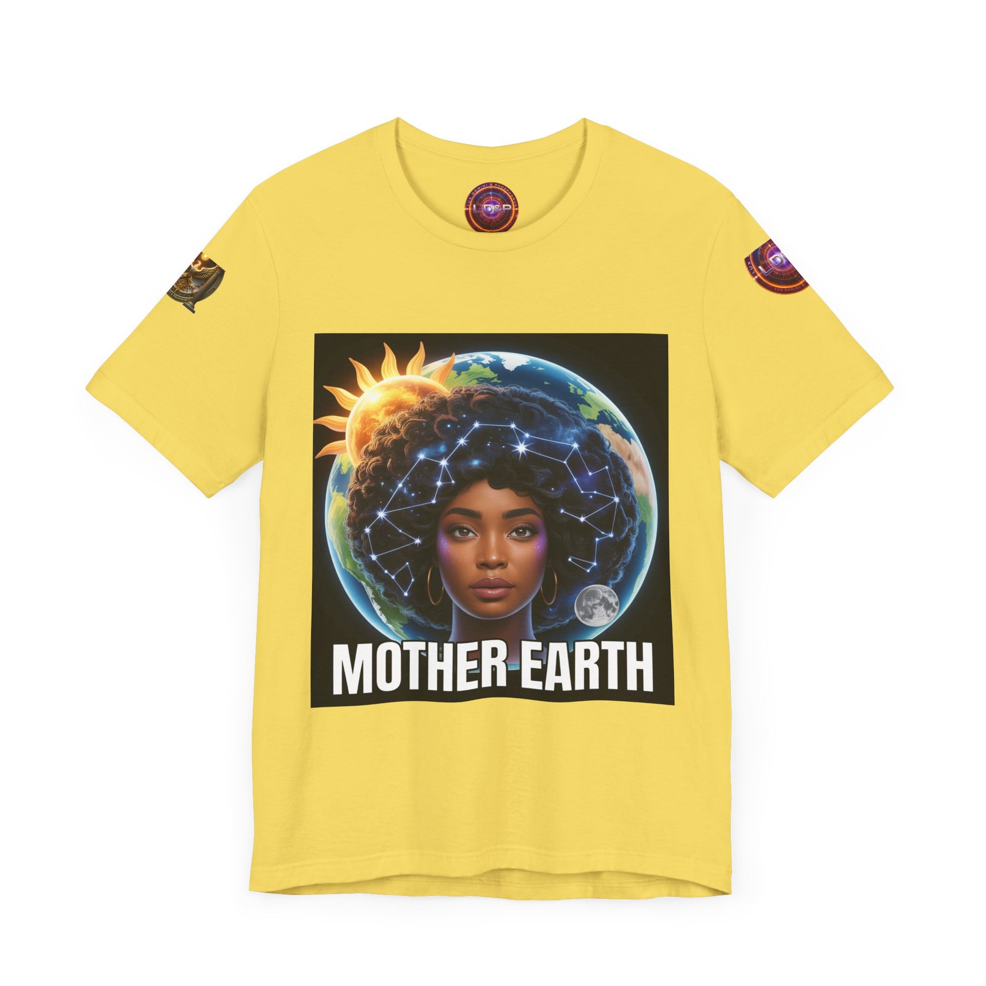 Earth Day Unisex Tee with Mother Earth Design LD&P