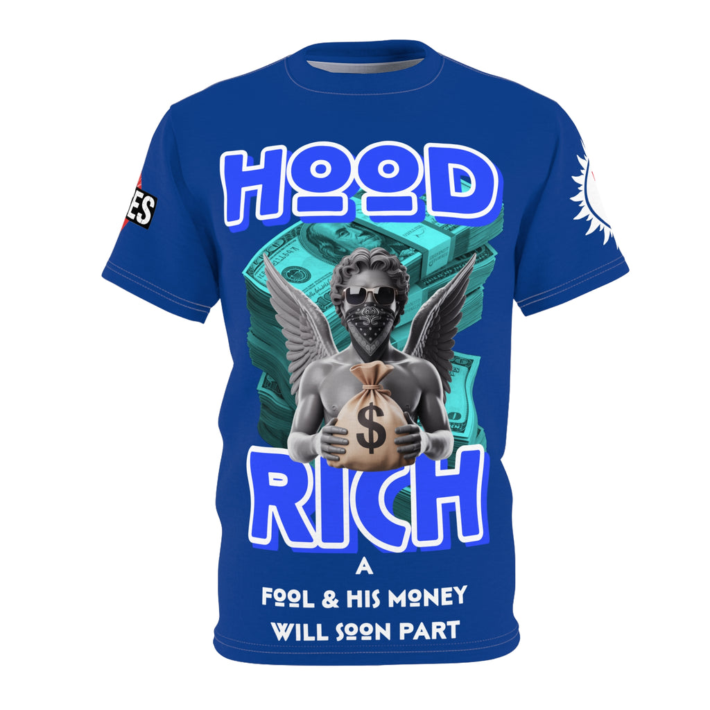 Hood Rich Graphic Tee LD&P APPAREL Blue