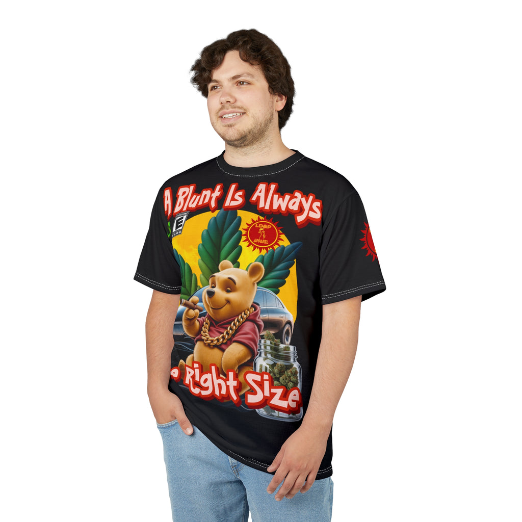 Cannabis Graphic Tee — "A Blunt Is Always The Right Size" LD&P APPAREL Black