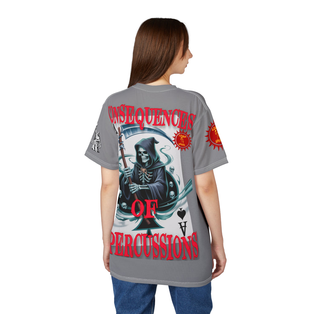 Consequences of Repercussions Graphic Shirt LD&P APPAREL Grey