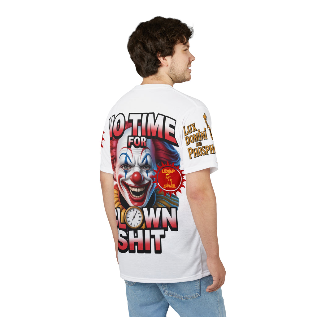 No Time For Clown Unisex Tee - white