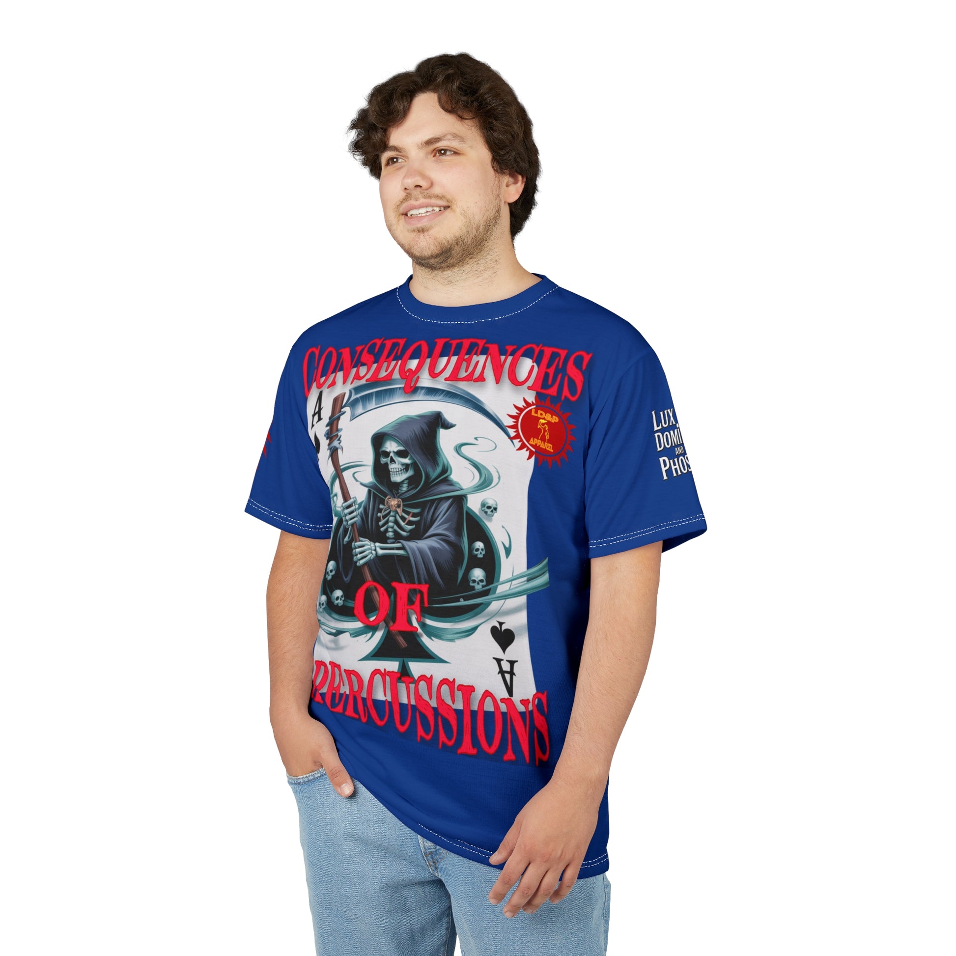 Consequences of Repercussions Graphic Shirt LD&P APPAREL Blue