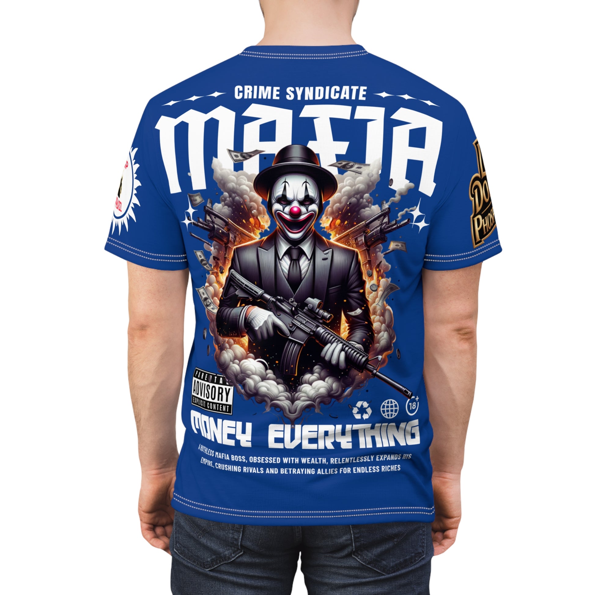 Mafia Crime Syndicate LD&P APPAREL Graphic Tee BLUE