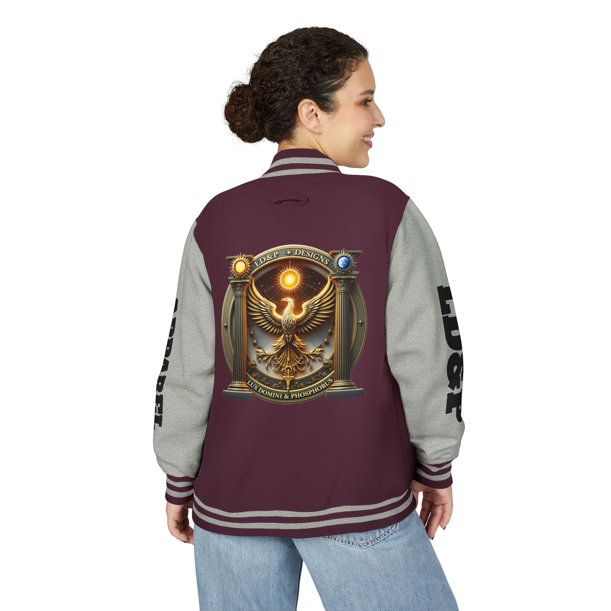 Letterman Jacket LD&P APPAREL Logo Design
