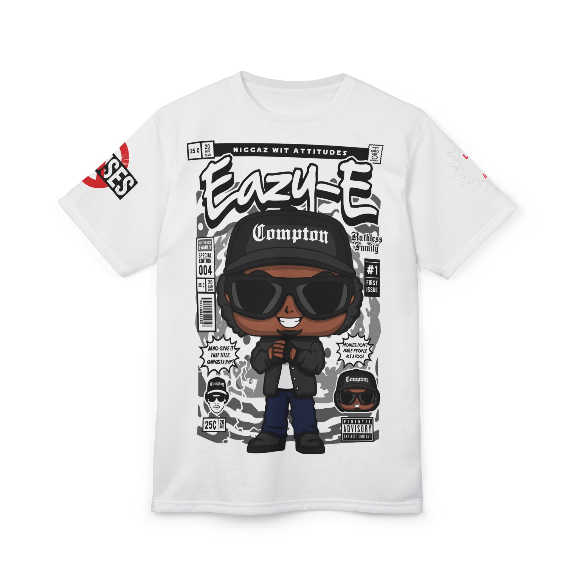 Eazy-E Compton Cartoon Tee LD&P APPAREL Light white