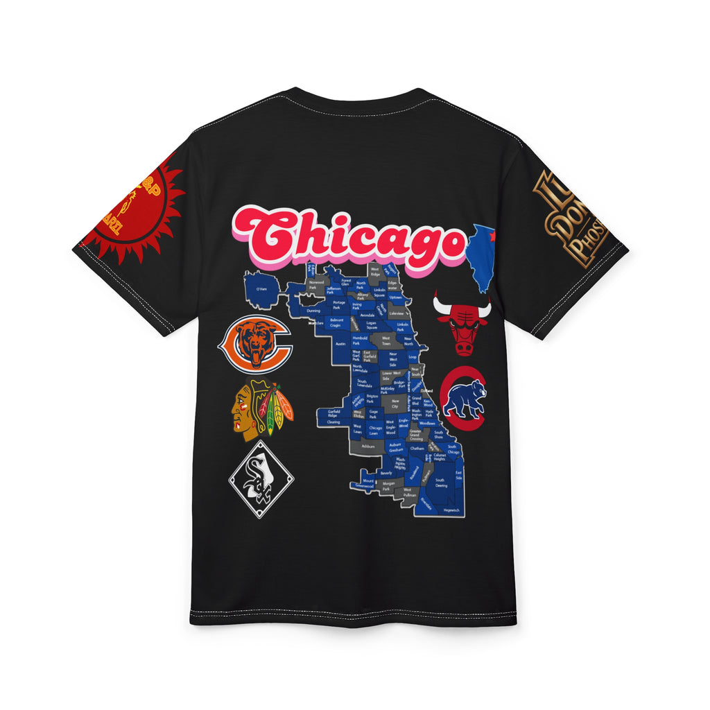 Chicago Print Unisex Cut & Sew Tee