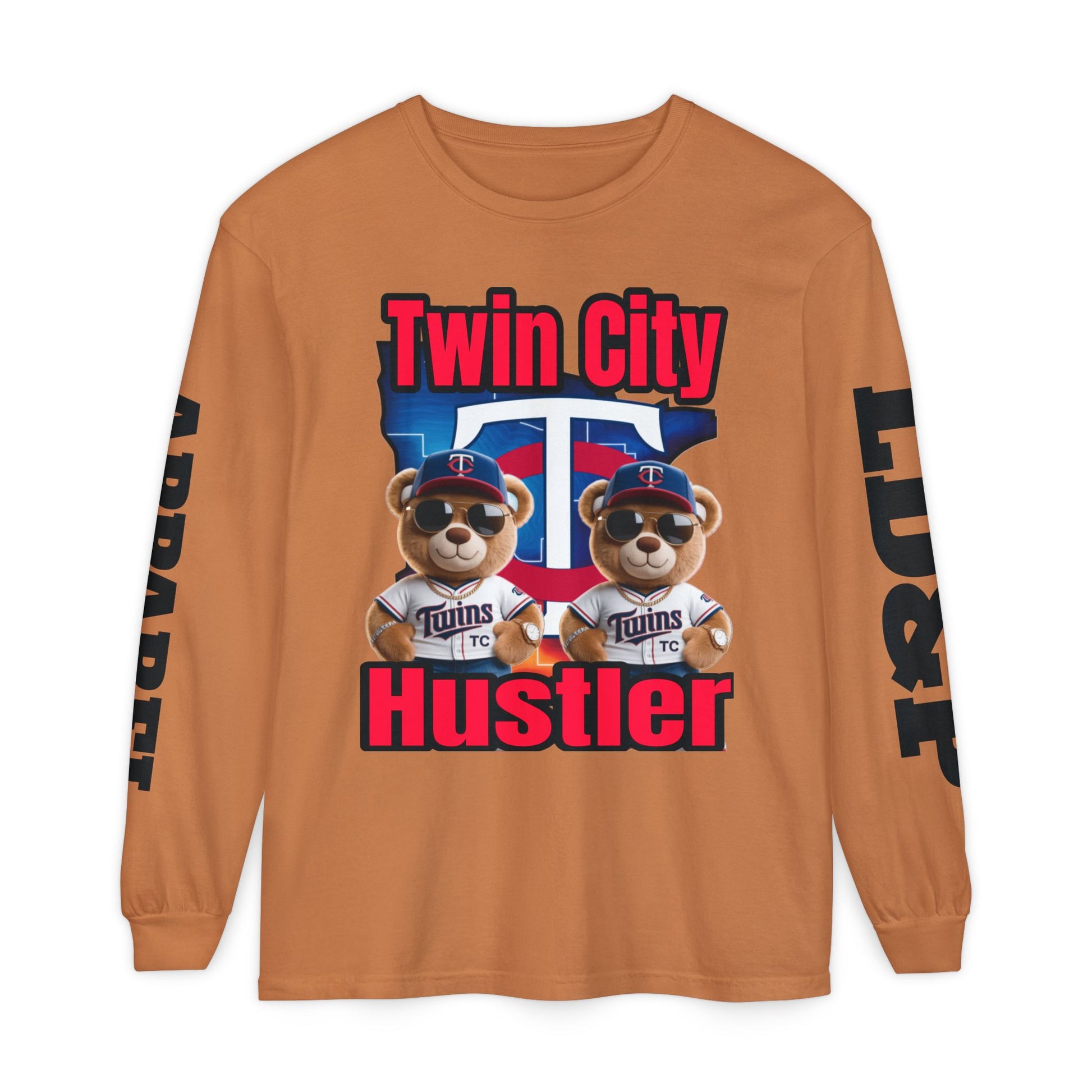 Twin City HUSTLER Long Sleeve T-Shirt - Bad Temper Design