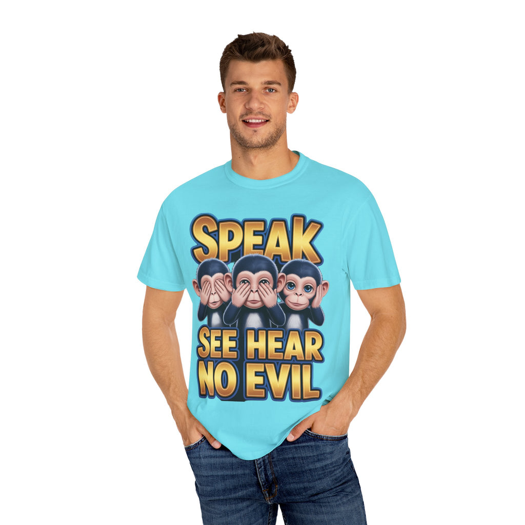 Graphic T-Shirt Speak See Hear No Evil design #2