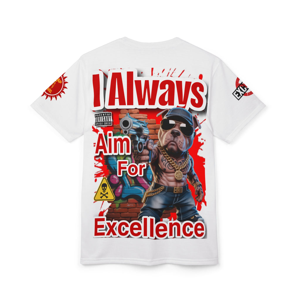 I Always Aim For Excellence LD&P APPAREL GRAPHIC Tee White