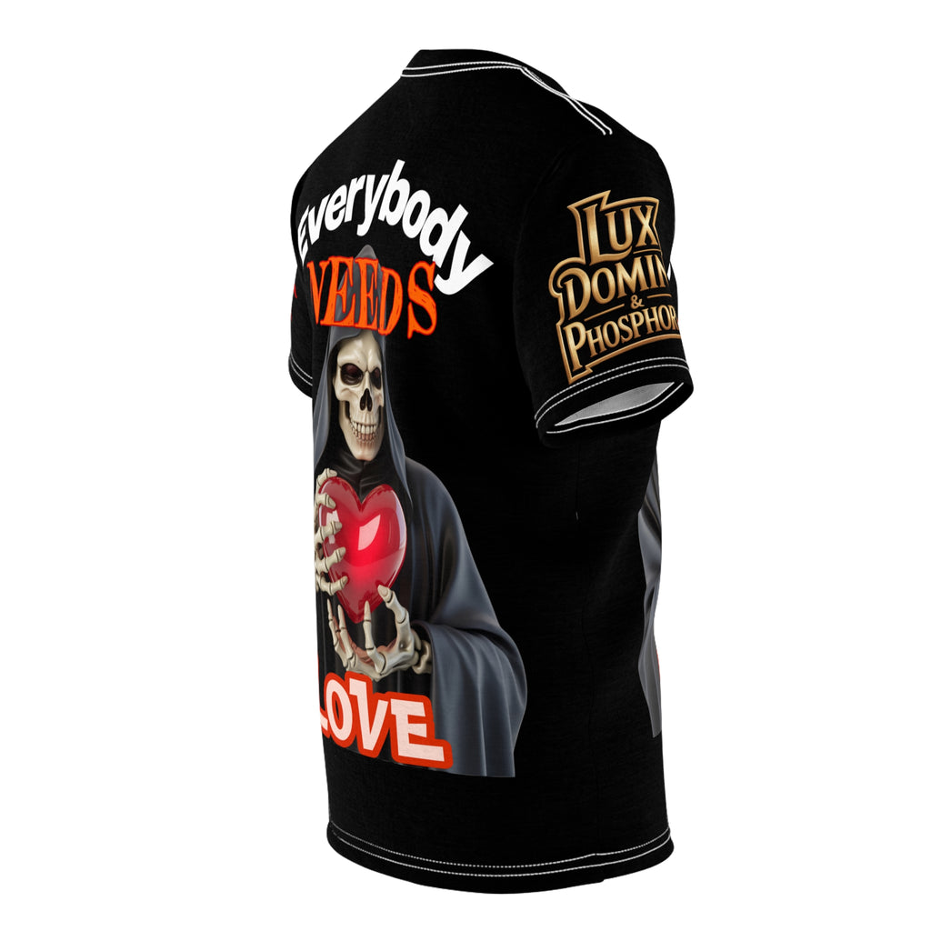 'Everybody Needs Love' Grim Reaper Heart Tee