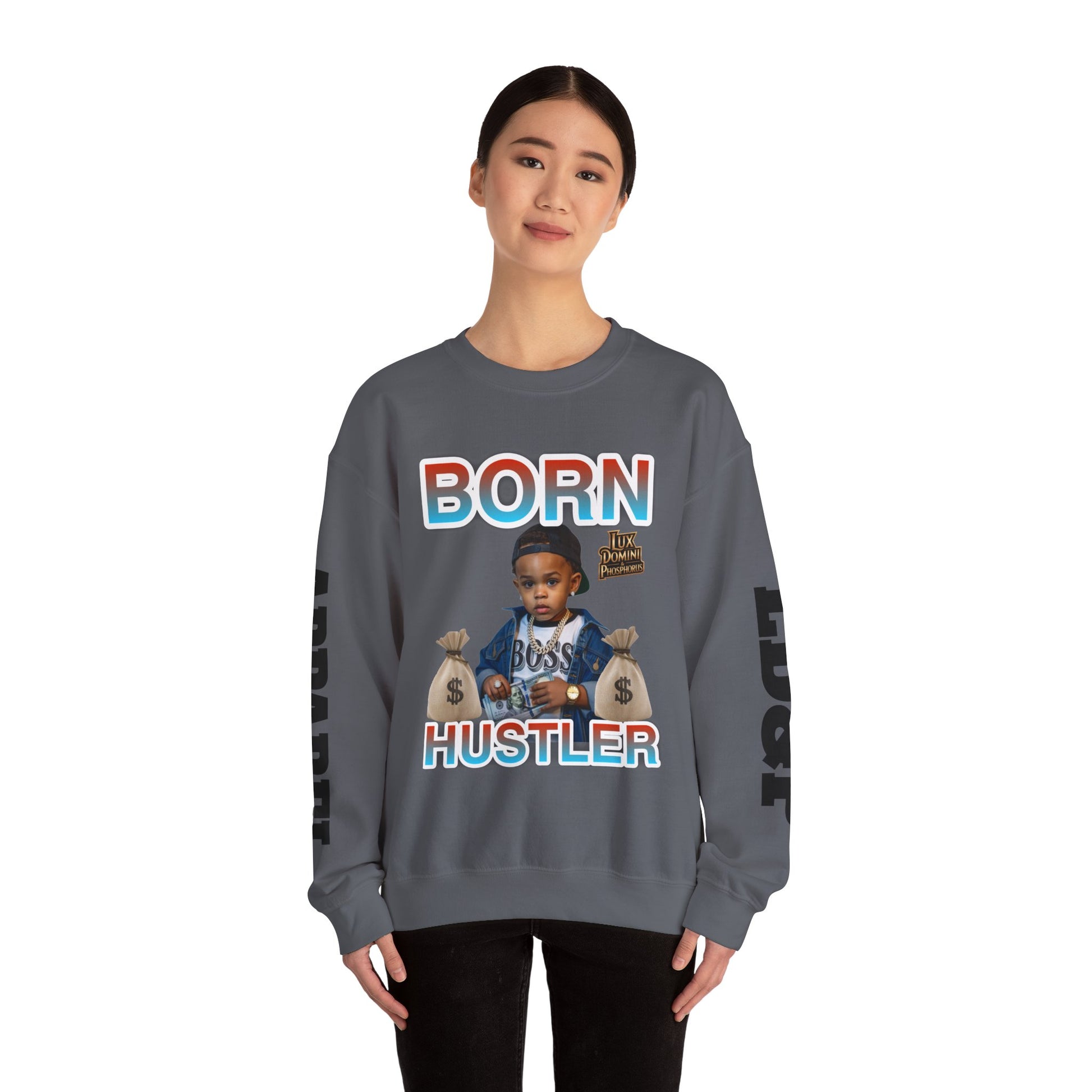 Crewneck Sweatshirt - Born Hustler LD&P Apparel