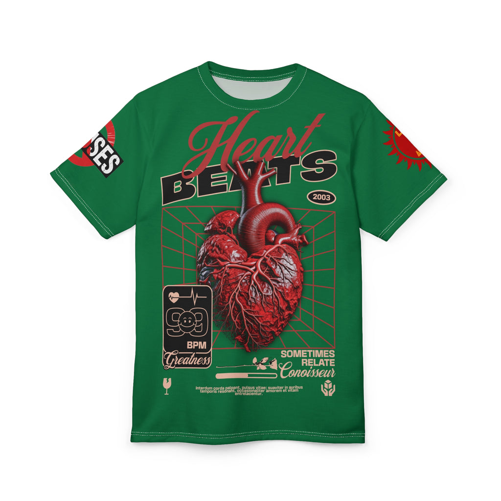 Heart Beats LD&P Apparel Design Graphic Green