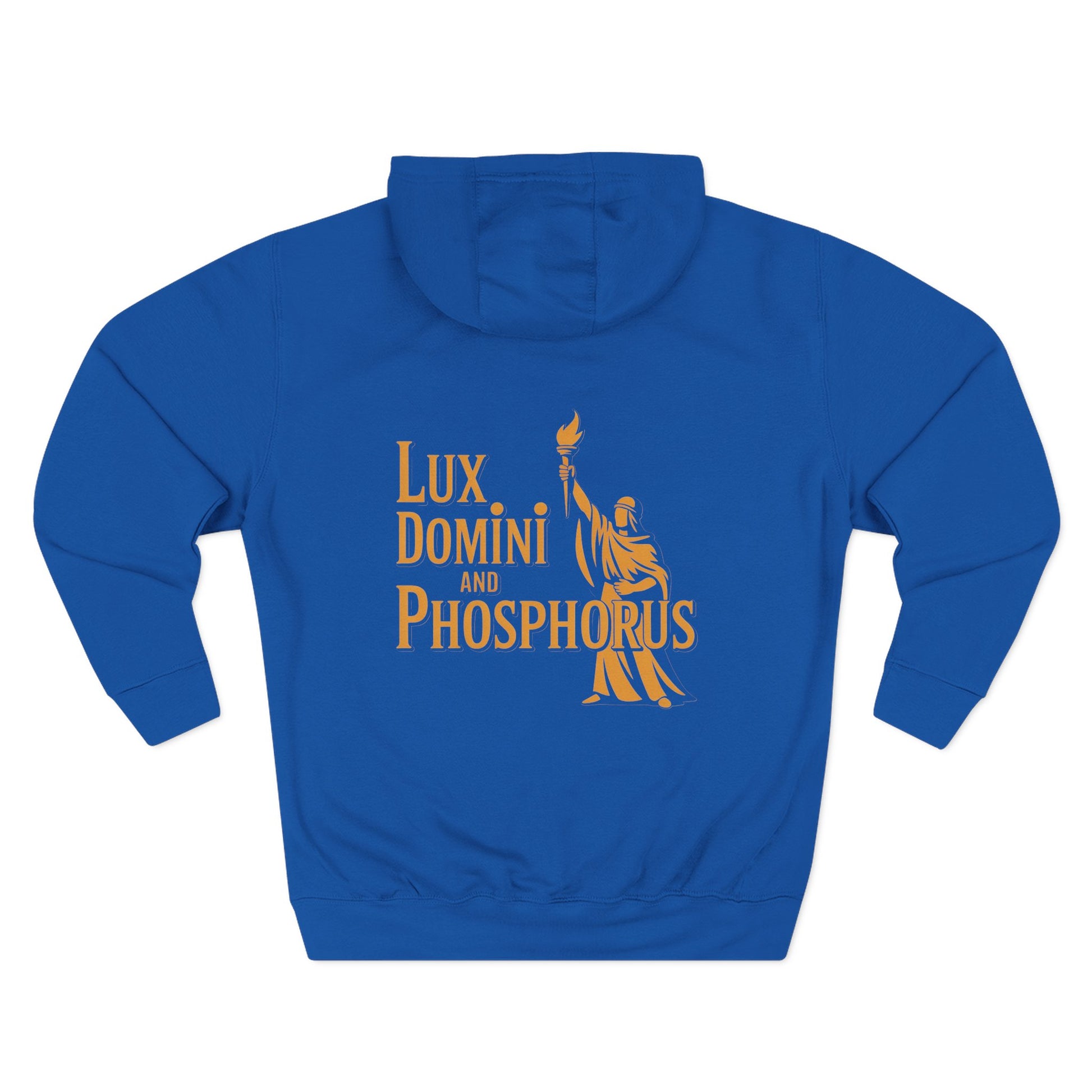 Fleece Hoodie Lux Domini and Phosphorus Apparel Design