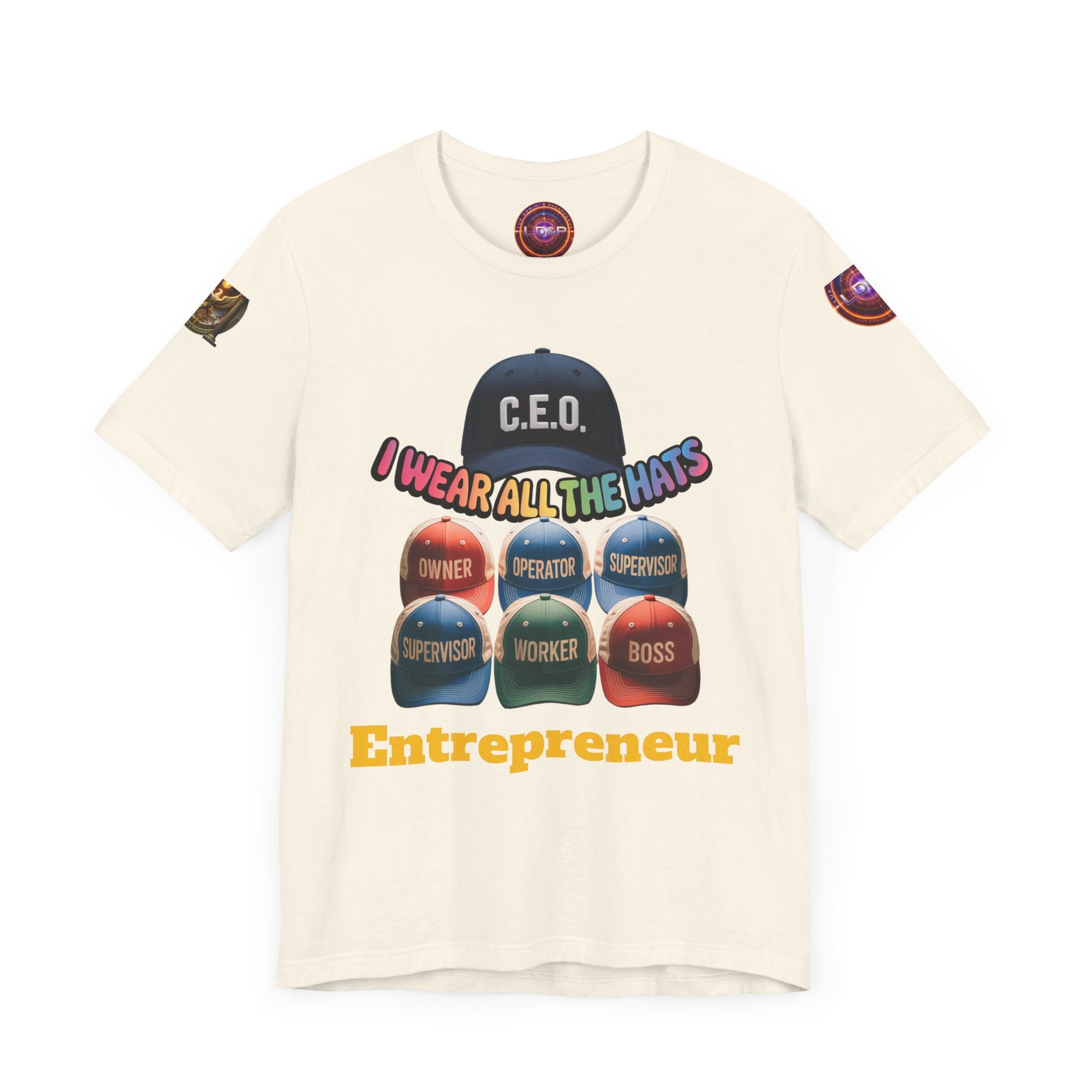 Entrepreneur Hat Unisex Tee - I Wear All The Hats Design