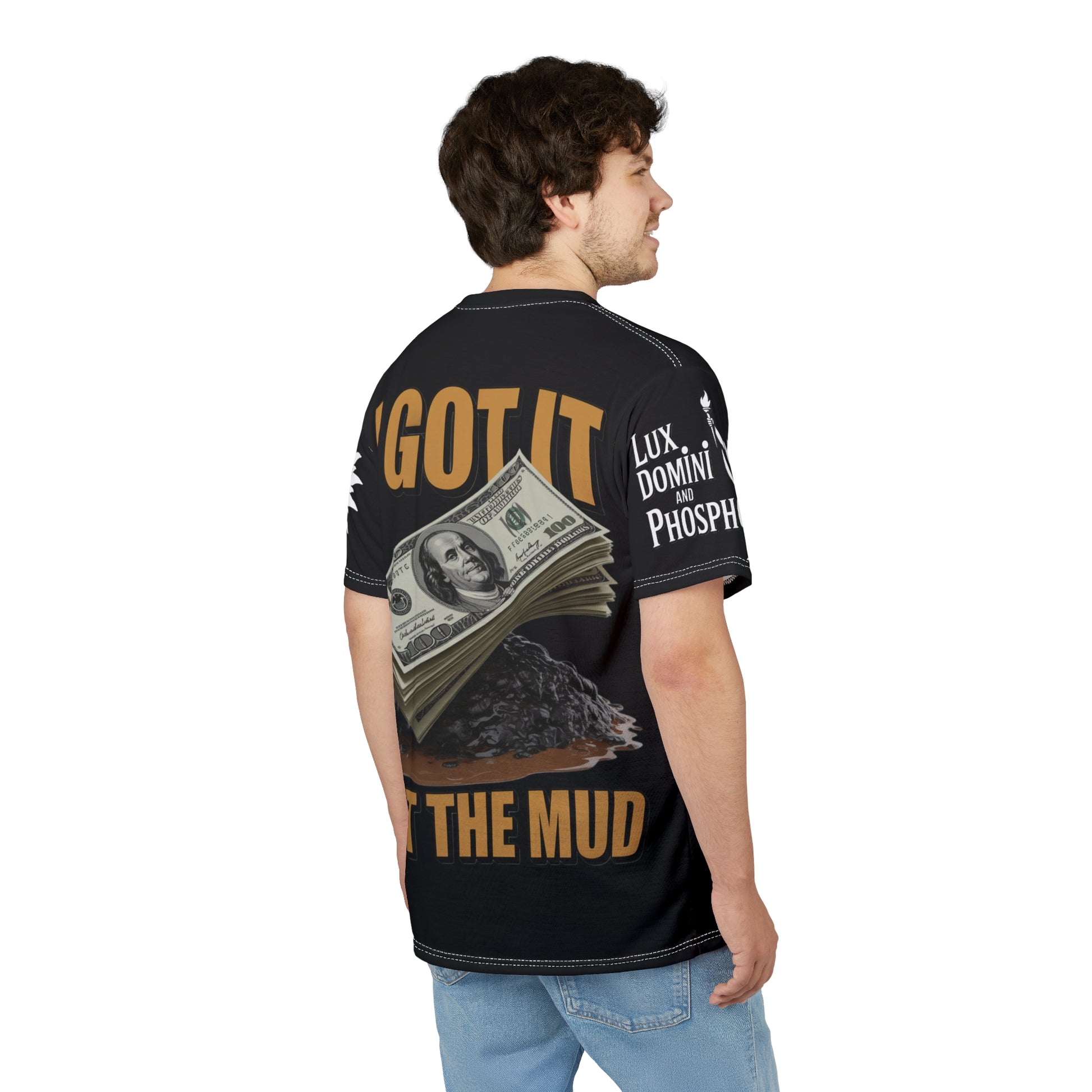 'Black' I Got it out the mud  Tee - Lux Domini and Phosphorus LD&P Apparel Design