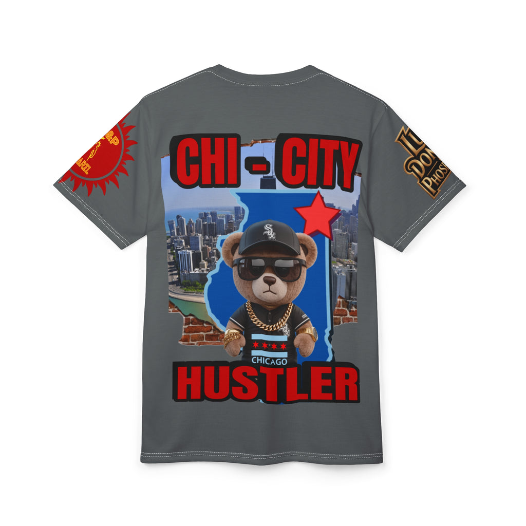 Chi-City Hustler Cut & Sew Tee — LD&P Apparel Grey