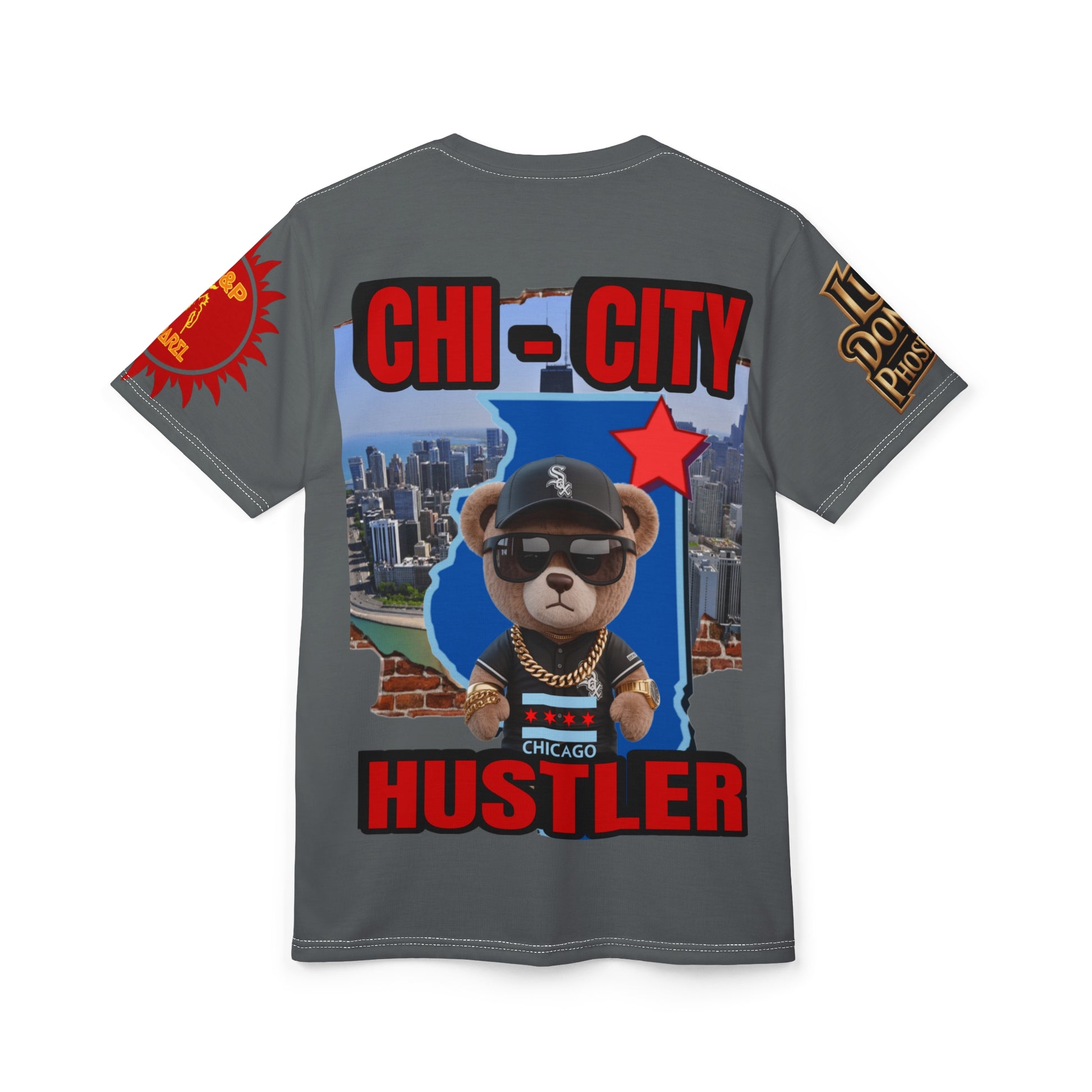 Chi-City Hustler Cut & Sew Tee — LD&P Apparel Grey