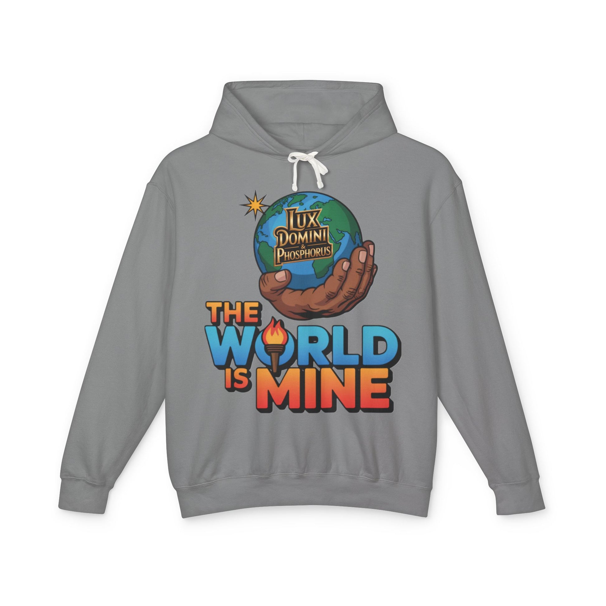 The World Is Mine Hooded Sweatshirt, Unisex Lightweight Pullover, King of the Jungle Sweatshirt, Animal Lover Gift, Cool Casual Wear