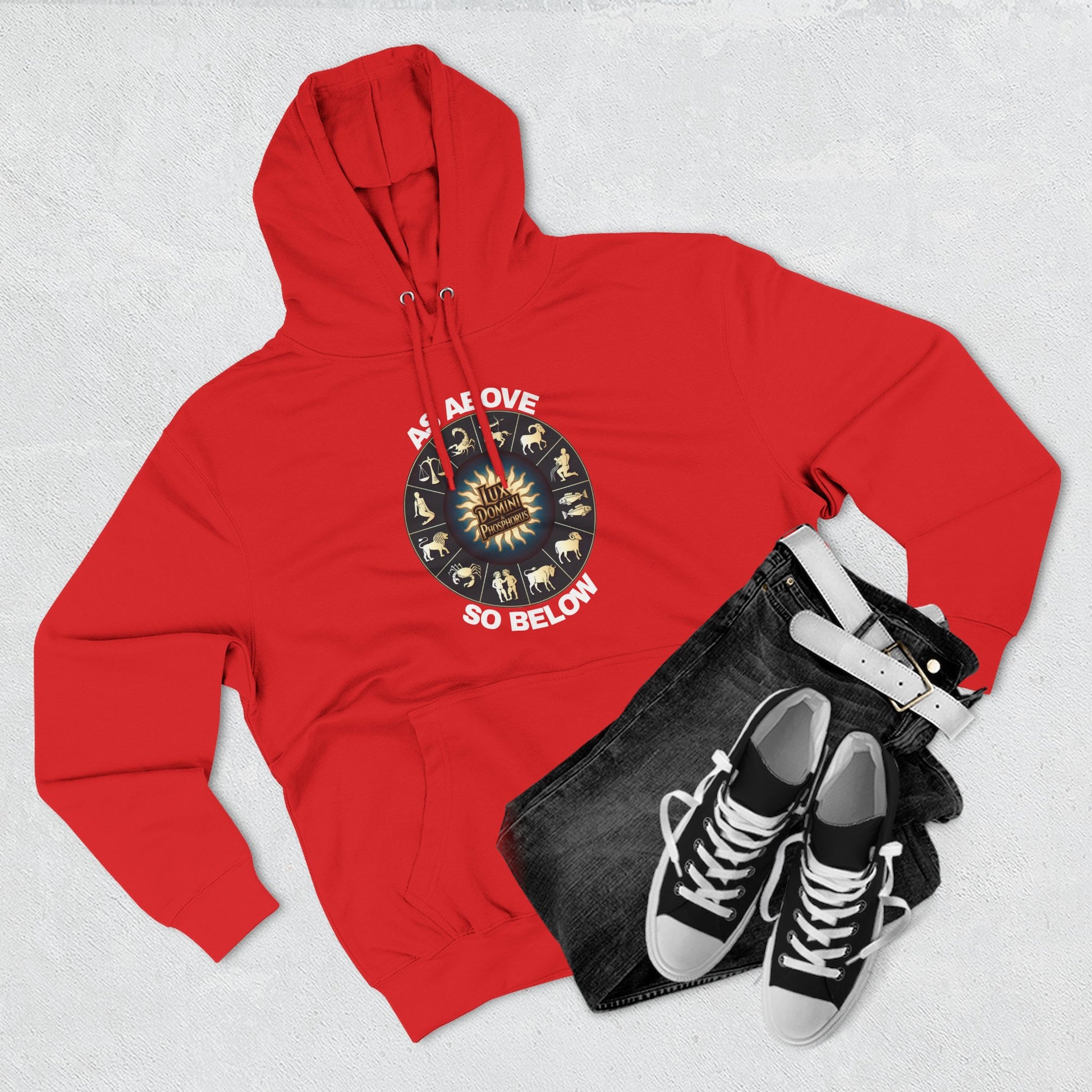 Fleece Hoodie - Lux Domini and Phosphorus Design - Above So Below