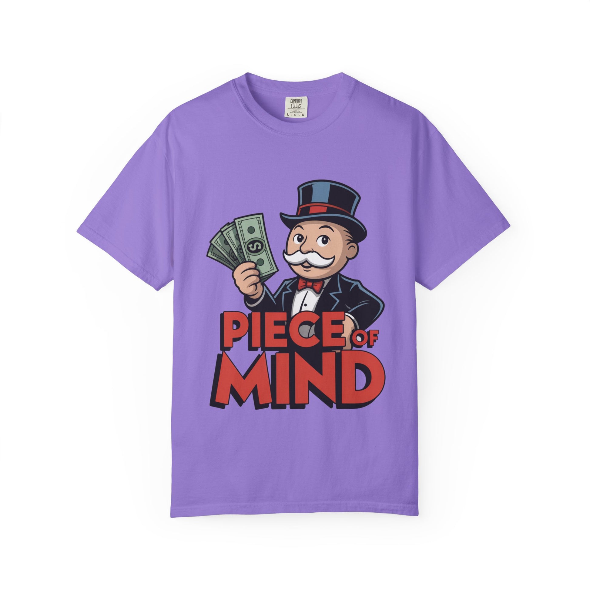 Garment-Dyed T-shirt Money Piece of Mind Design