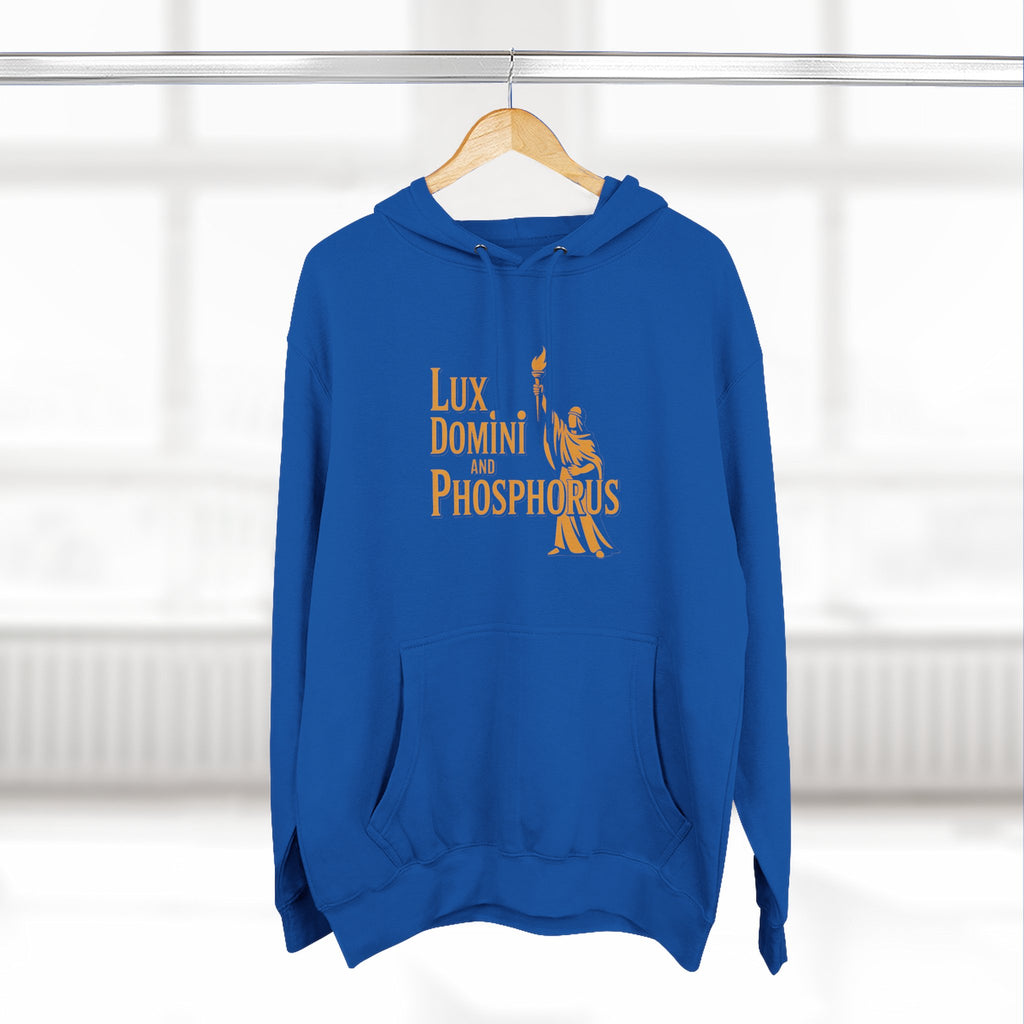Fleece Hoodie Lux Domini and Phosphorus Apparel Design