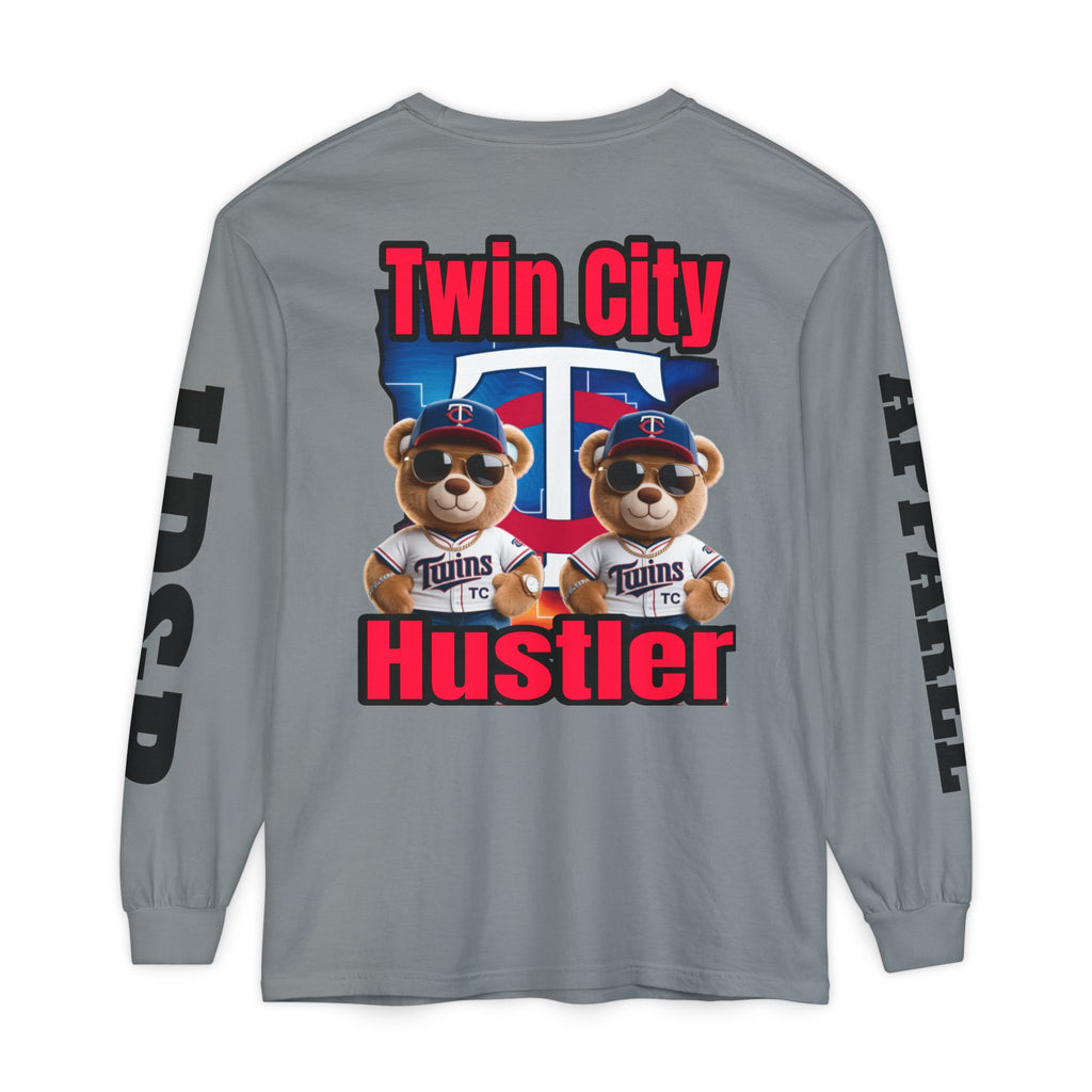 Twin City HUSTLER Long Sleeve T-Shirt - Bad Temper Design