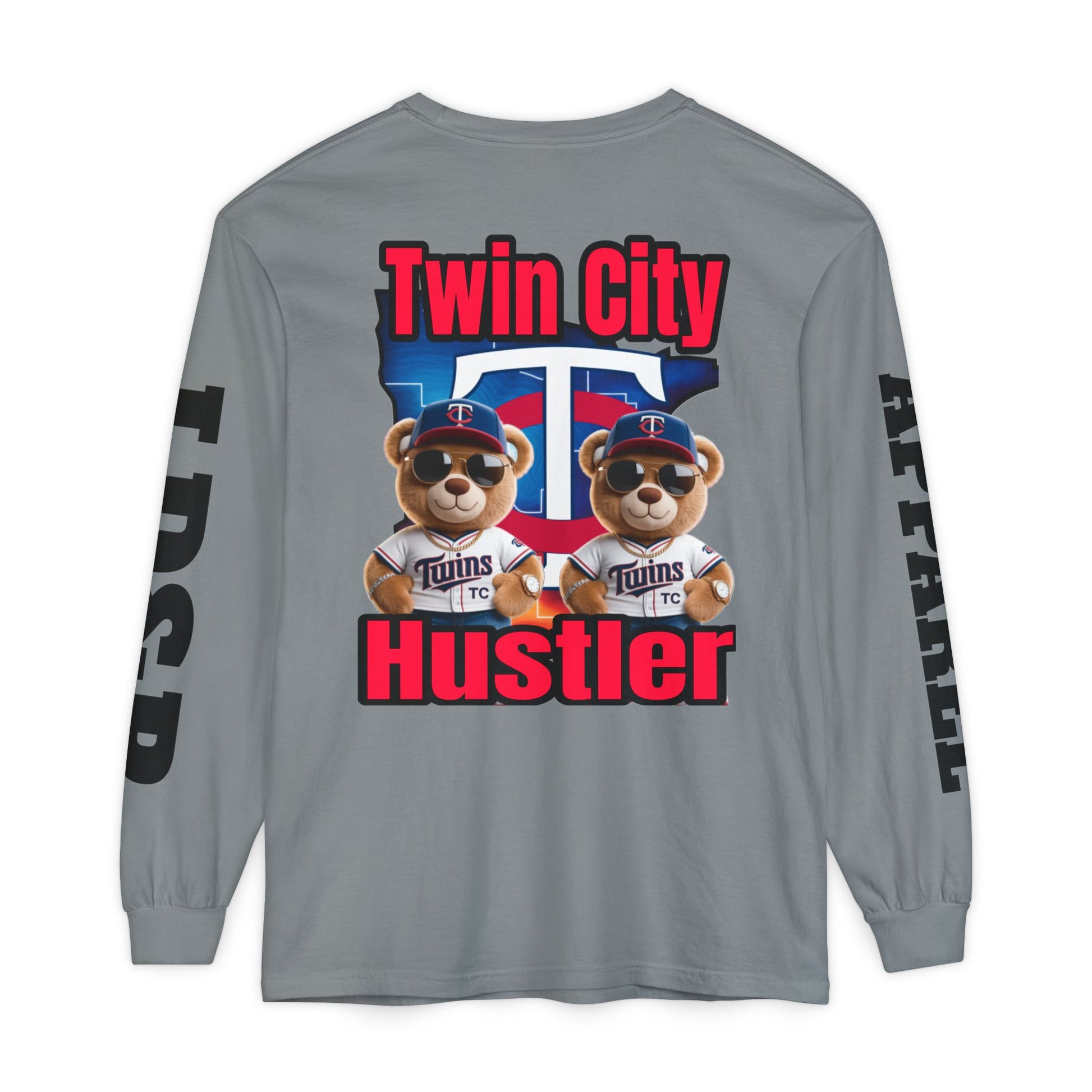 Twin City HUSTLER Long Sleeve T-Shirt - Bad Temper Design