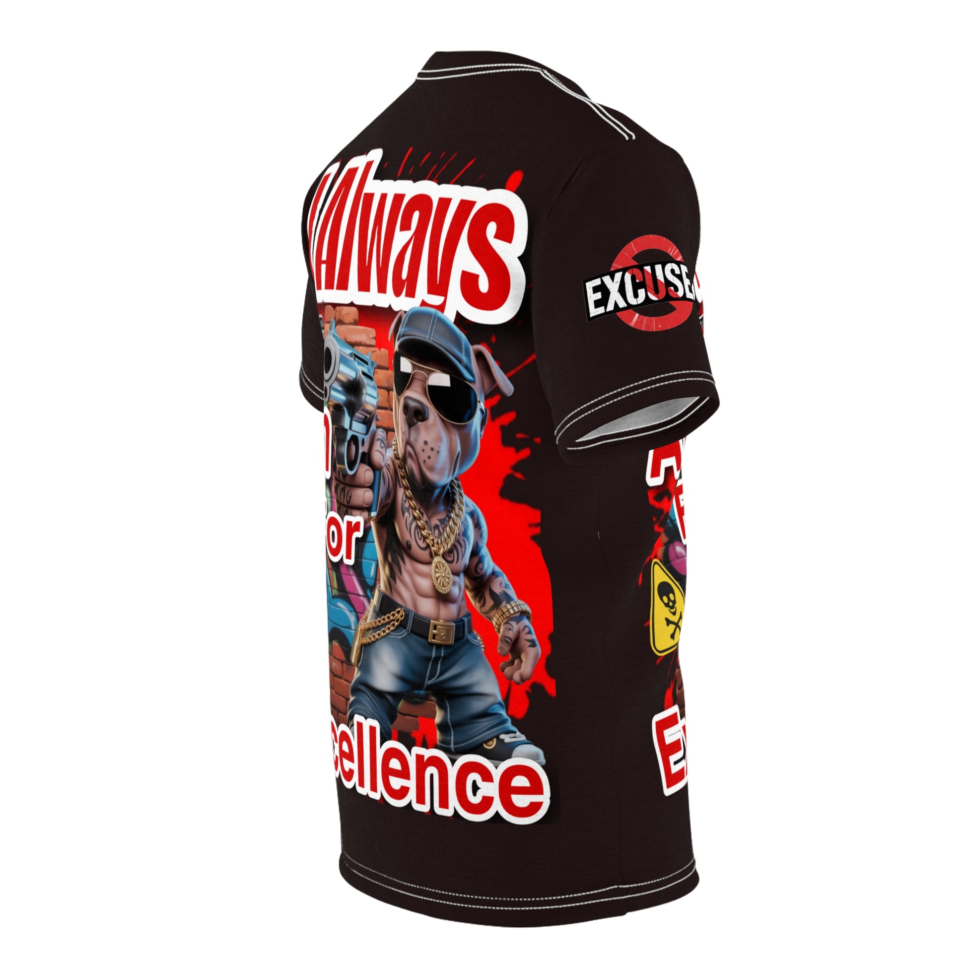 I Always Aim For Excellence LD&P APPAREL GRAPHIC Tee Black