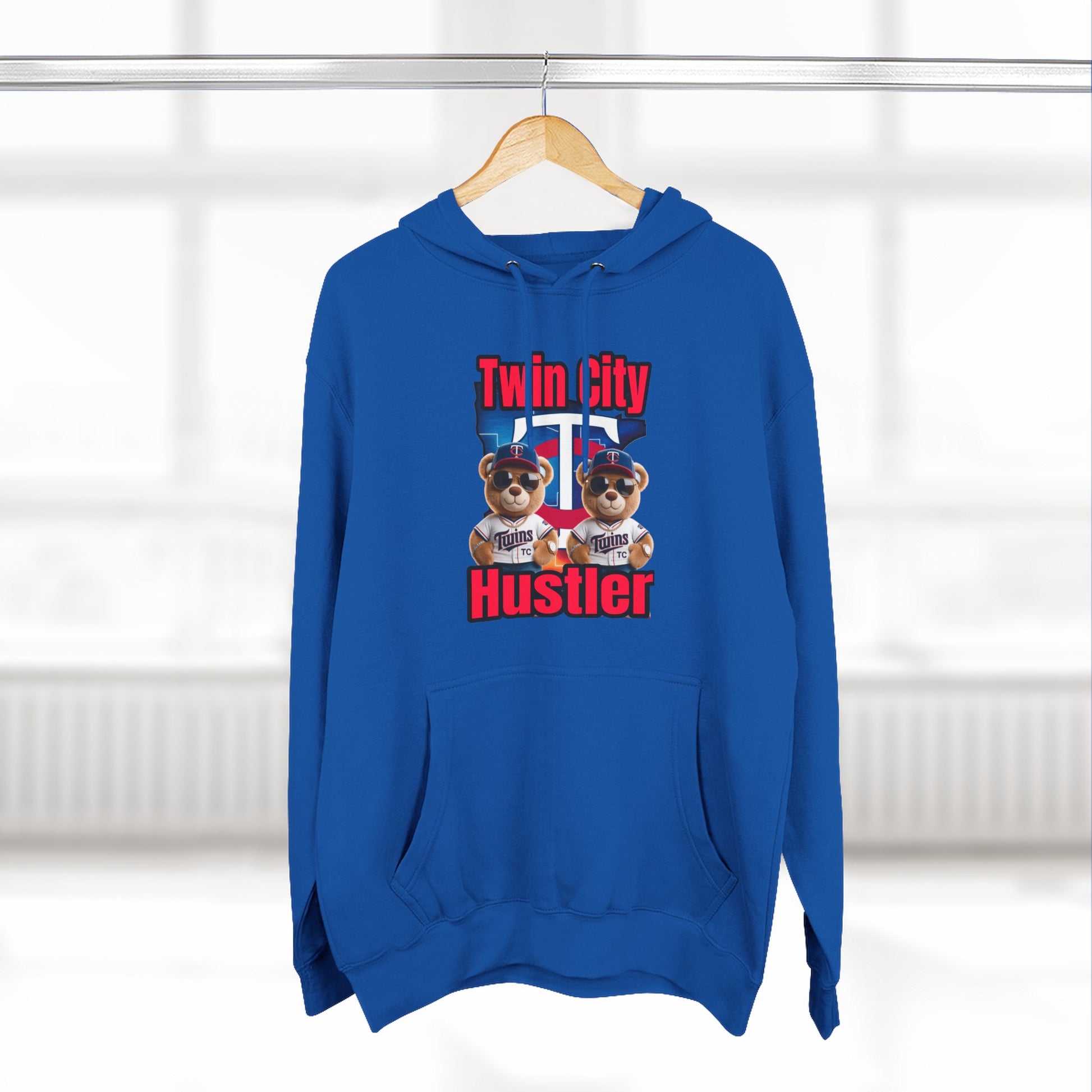Fleece Hoodie Twin City HUSTLER Design