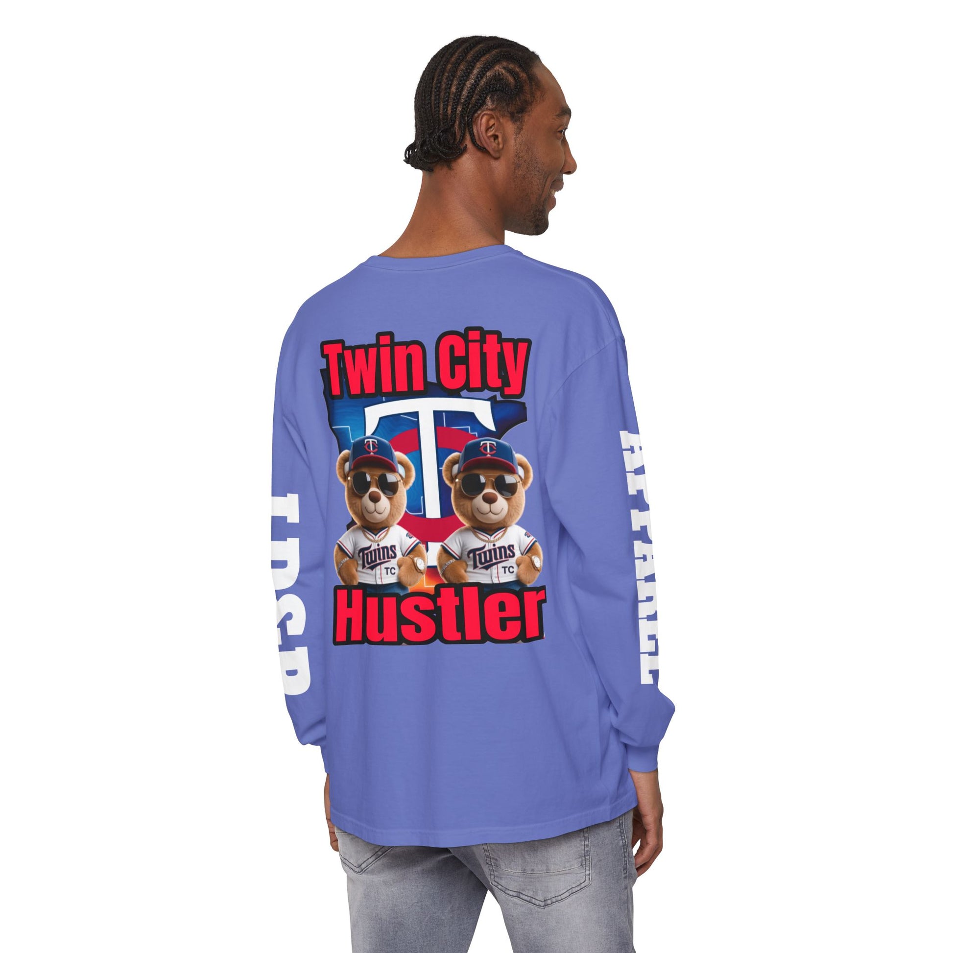 Twin City HUSTLER Long Sleeve T-Shirt - LD&P Apparel Design #2